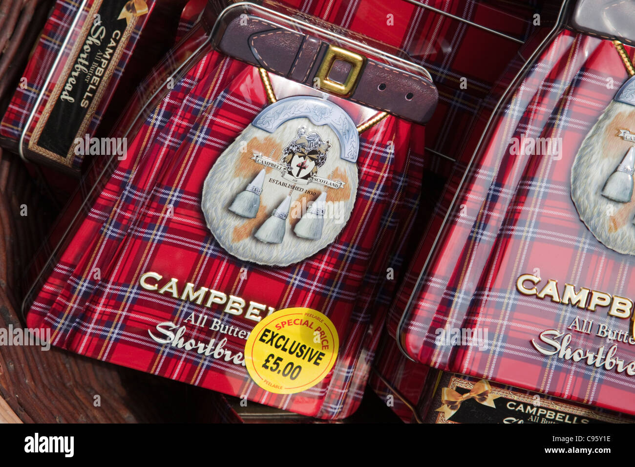 Scotland, Edinburgh, The Royal Mile, Souvenir Shop Display of