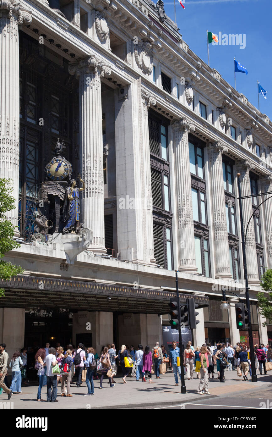 England, London, Oxford Street, Selfridges Department Store Stock Photo