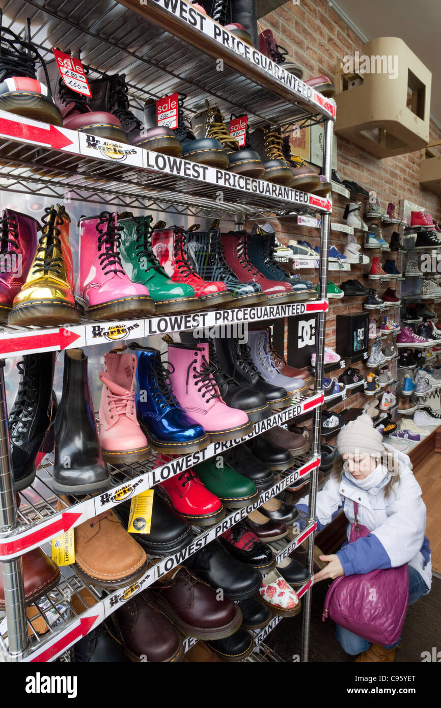 England, London, Camden, Camden Market, Shoe Store Display Stock Photo -  Alamy