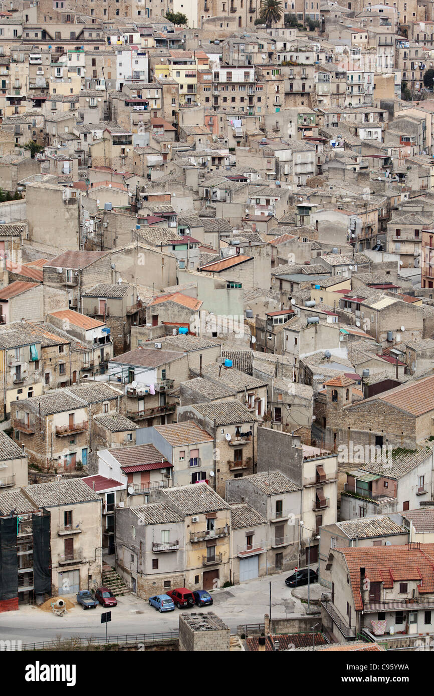 Small town in Sicily, Italy Stock Photo Alamy