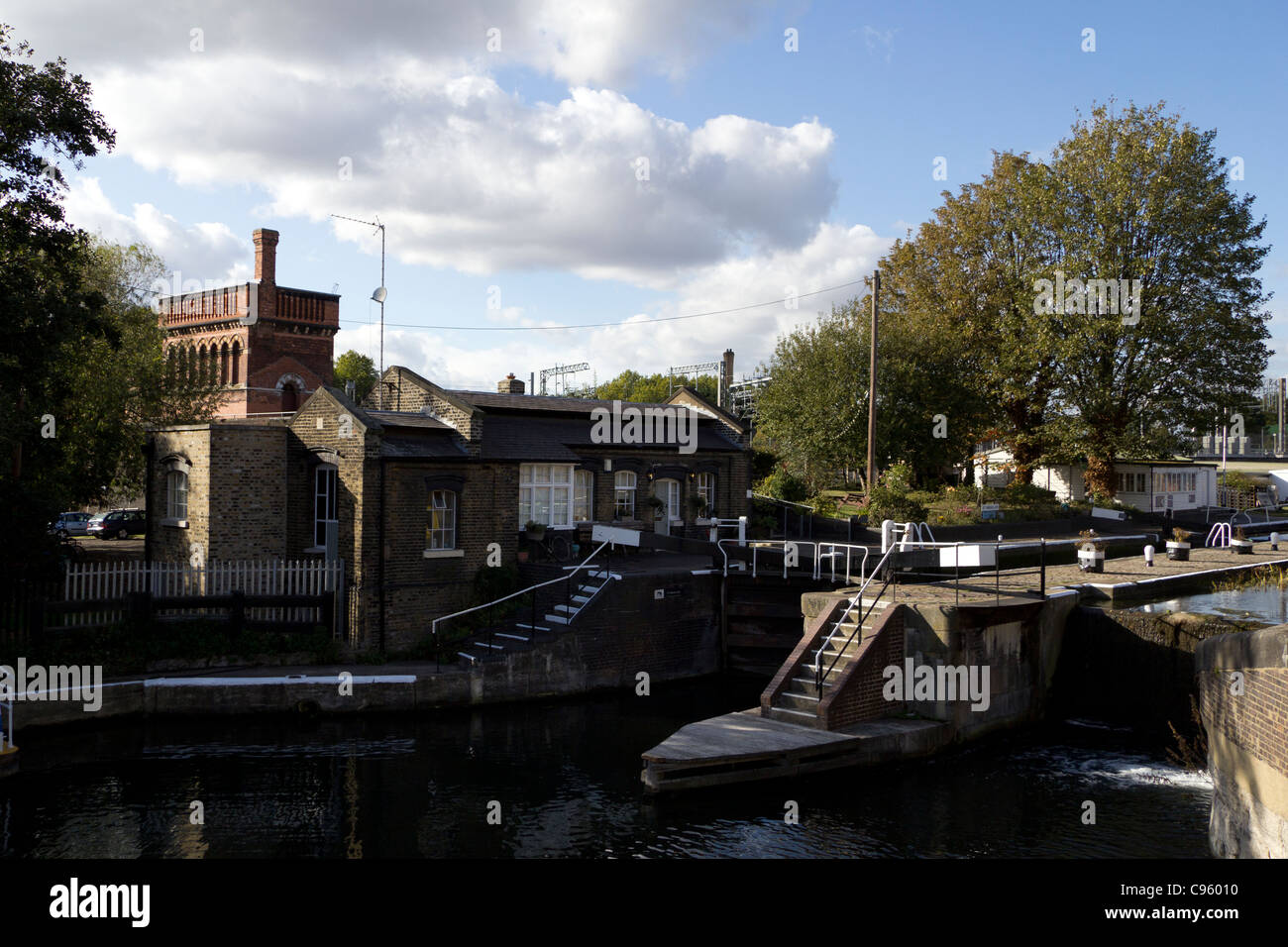 St Pancras lock on the Regents Canal, London Stock Photo