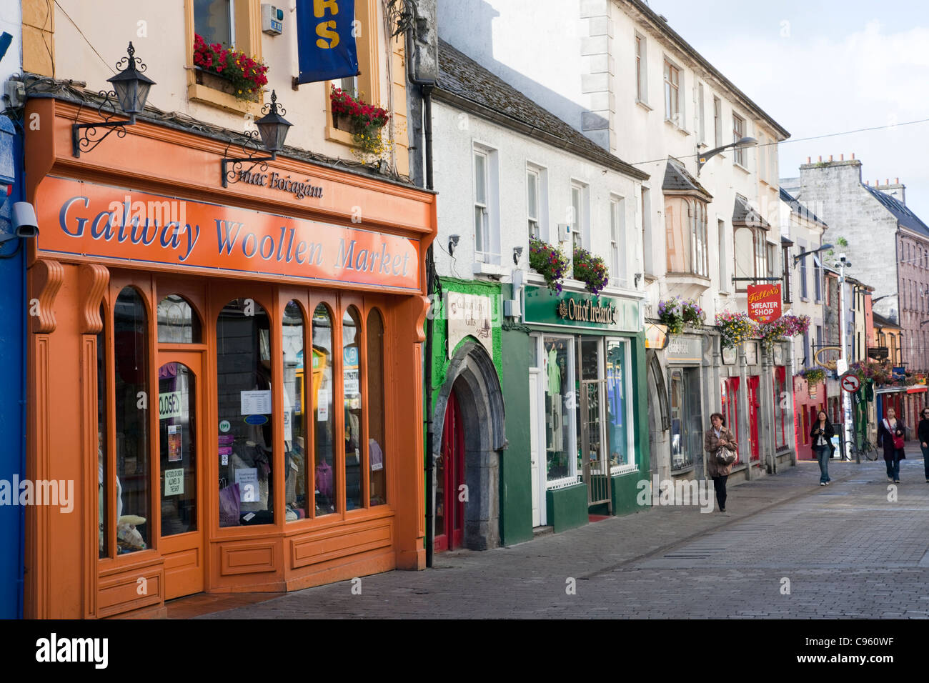 Republic of Ireland, County Galway, Galway, Colourful Shops Stock Photo