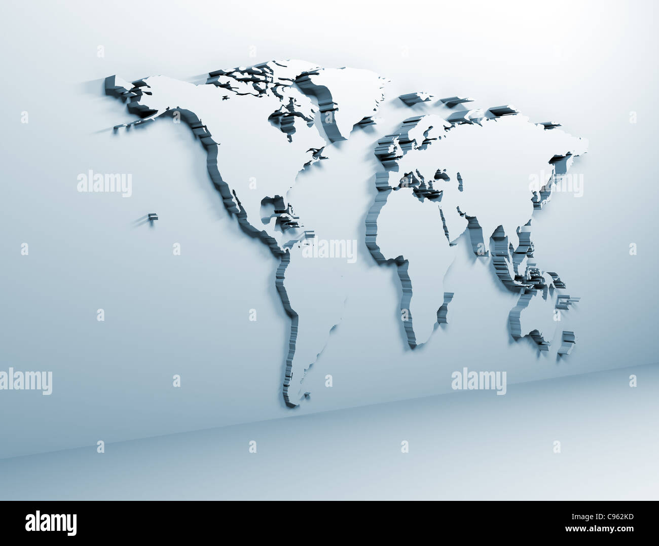 Metal world map