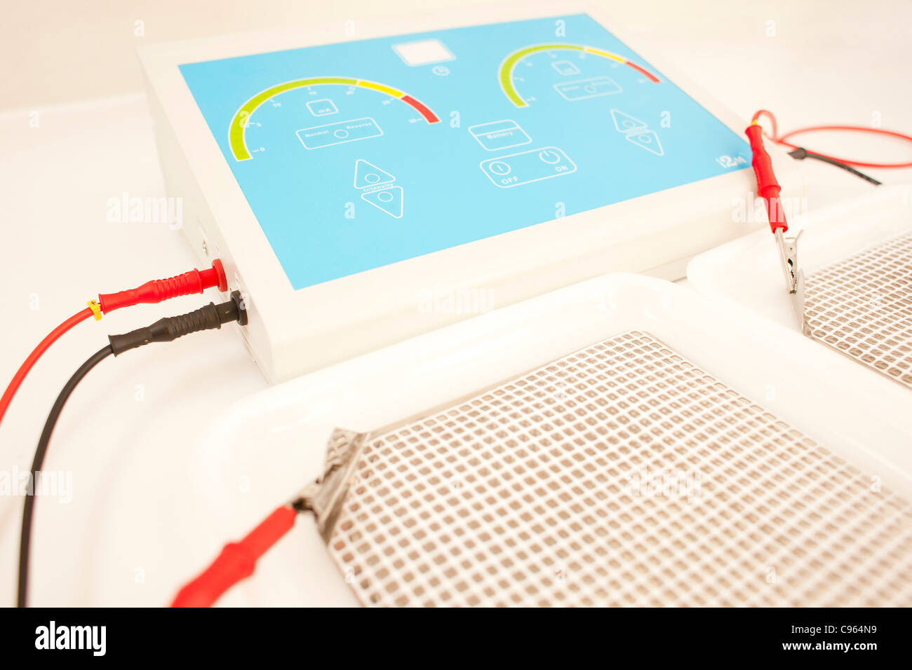 Iontophoresis equipment. Stock Photo