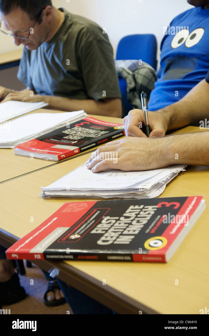 Foreign students studying for their First Certificate in English (FCE) England, UK (c) Marc Jackson Stock Photo