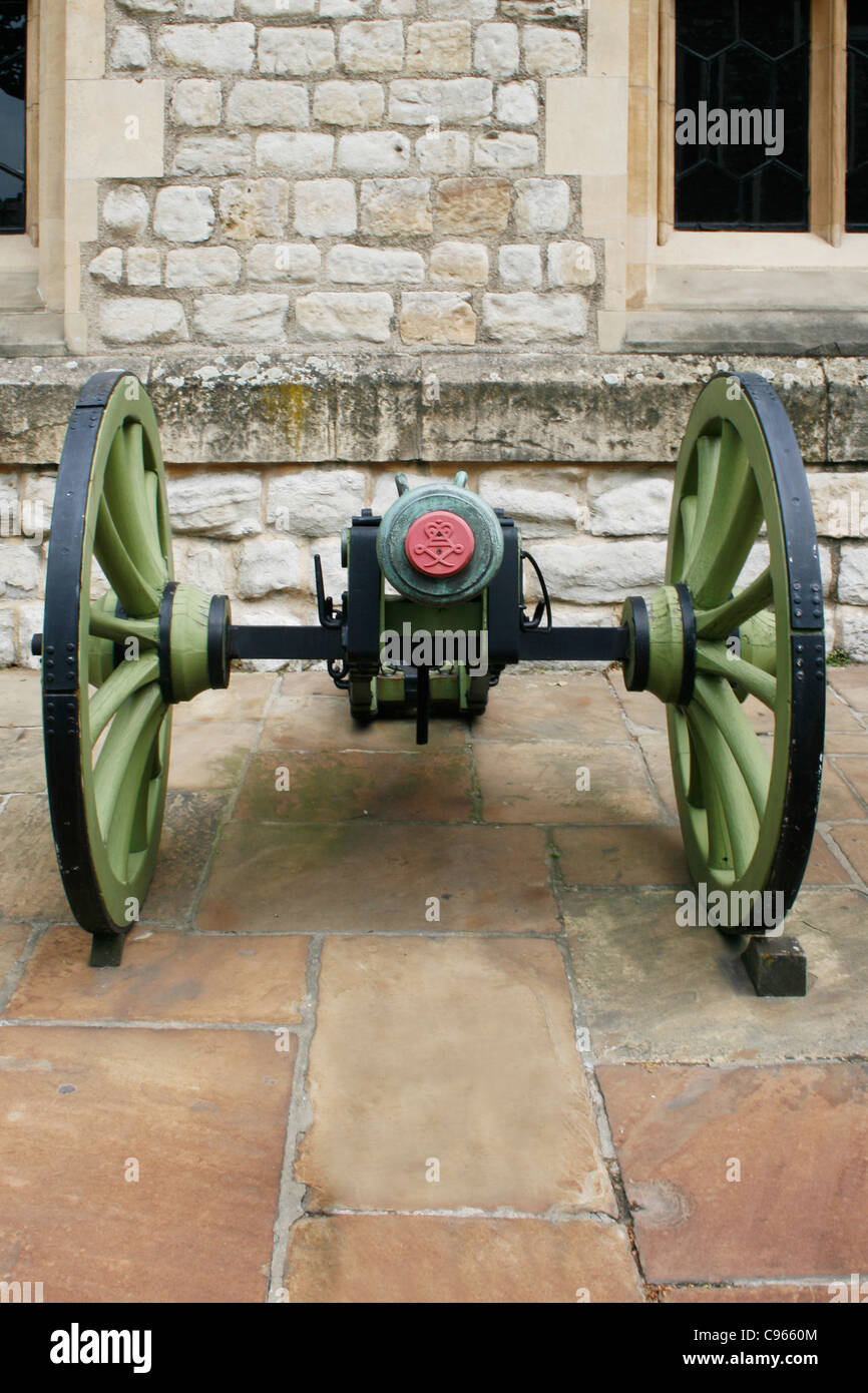 A field gun on display at the Tower of London Stock Photo
