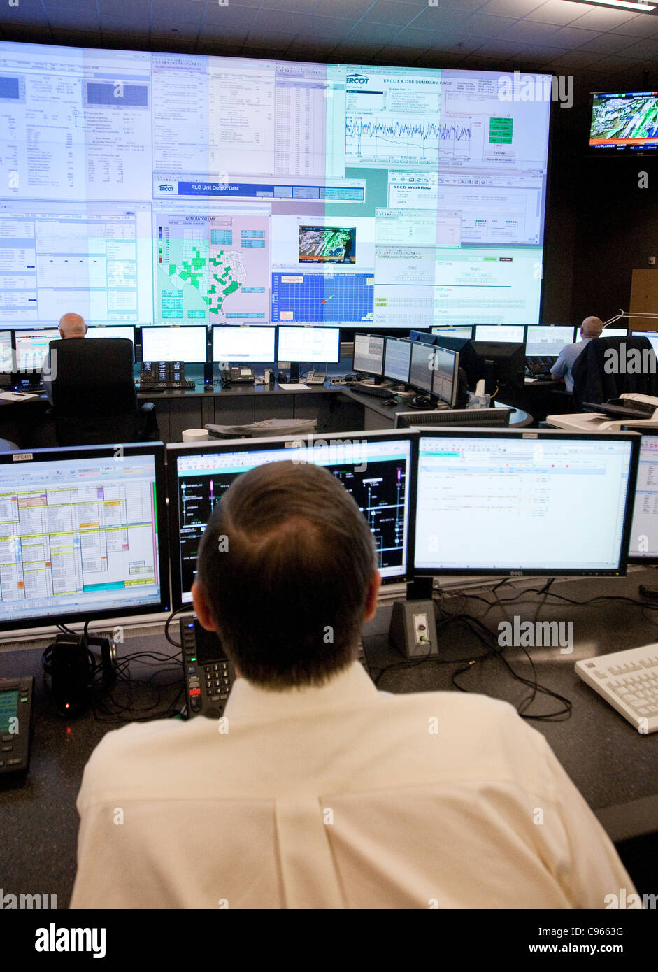 Command Center Of The Electric Reliability Council Of Texas. ERCOT ...