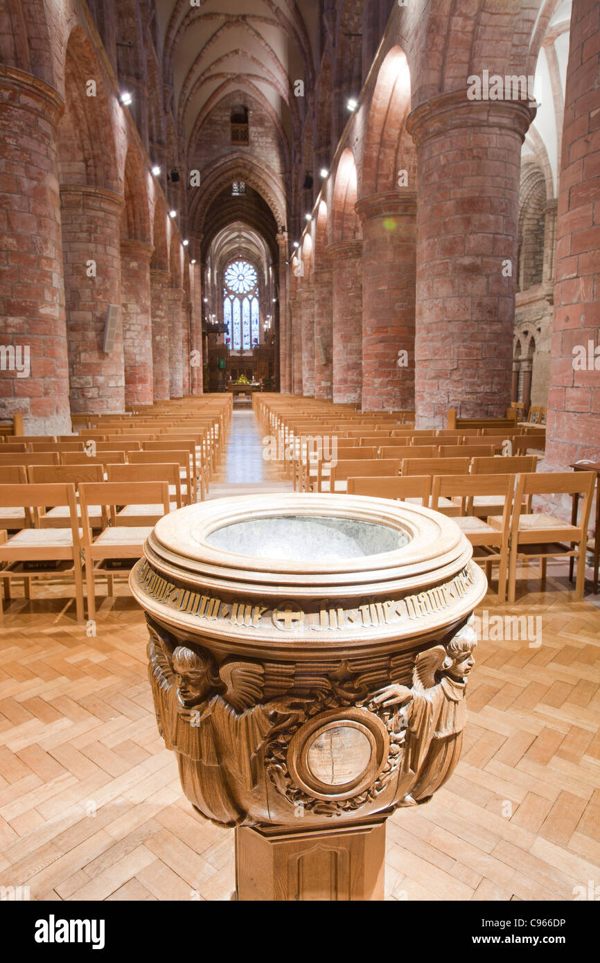 St Magnus Cathedral in Kirkwall on mainland Orkney. Stock Photo