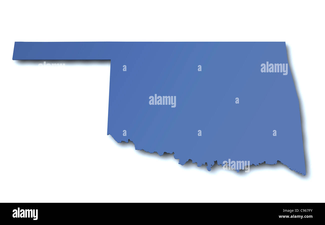 Oklahoma 3d rendered map hi-res stock photography and images - Alamy