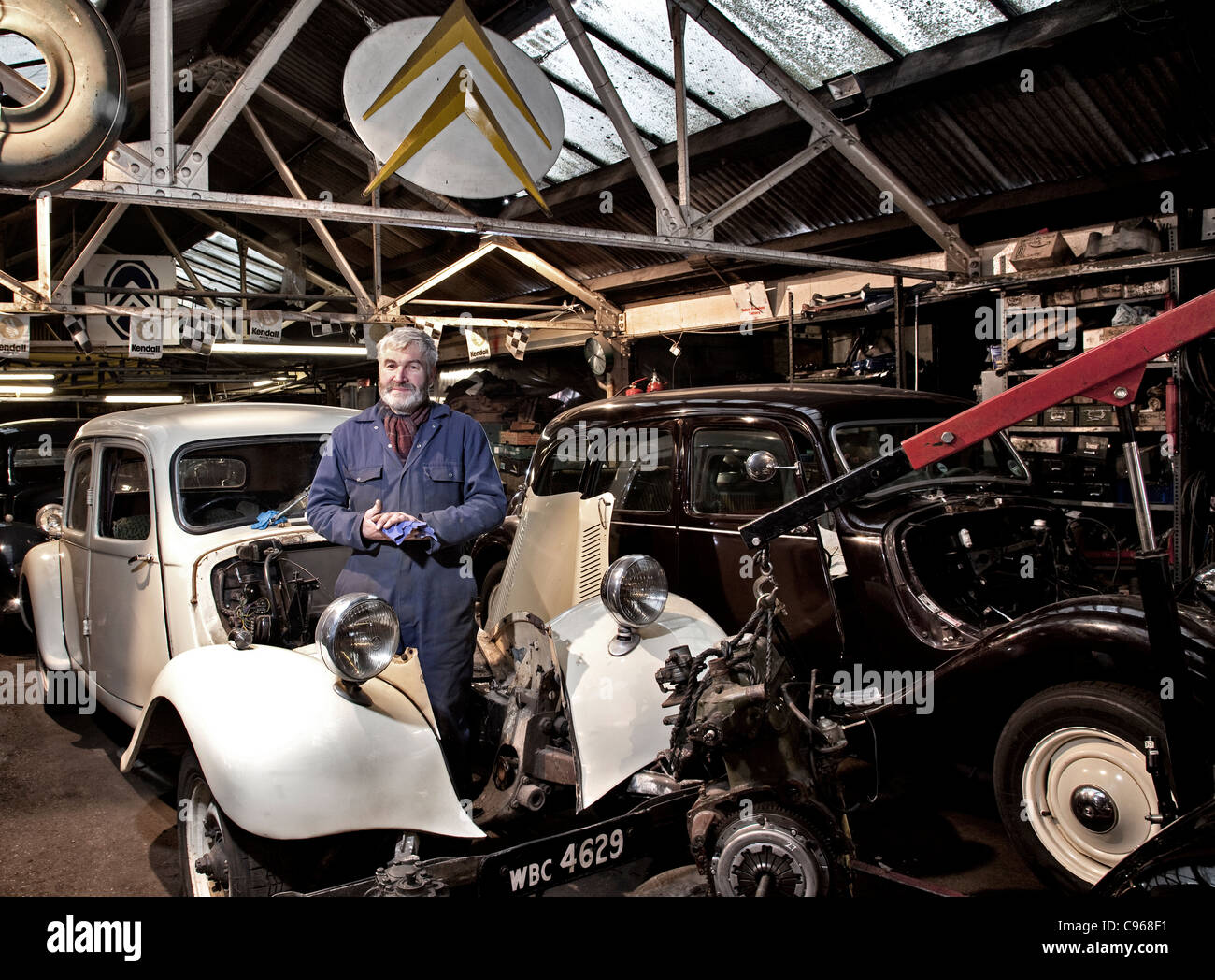 Classic restorations workshop in old hi-res stock photography and ...
