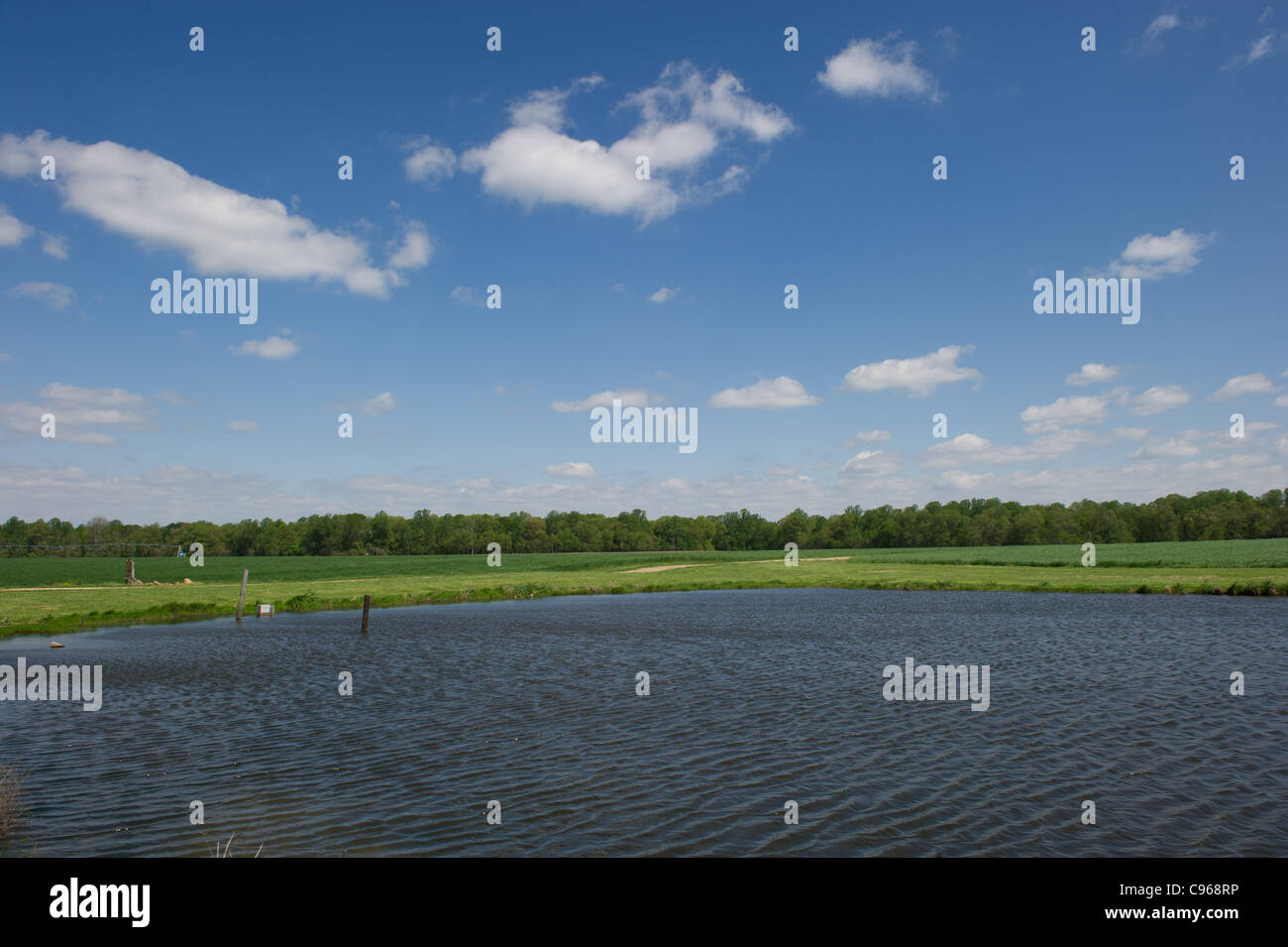 Body of water in landscape  Stock Photo