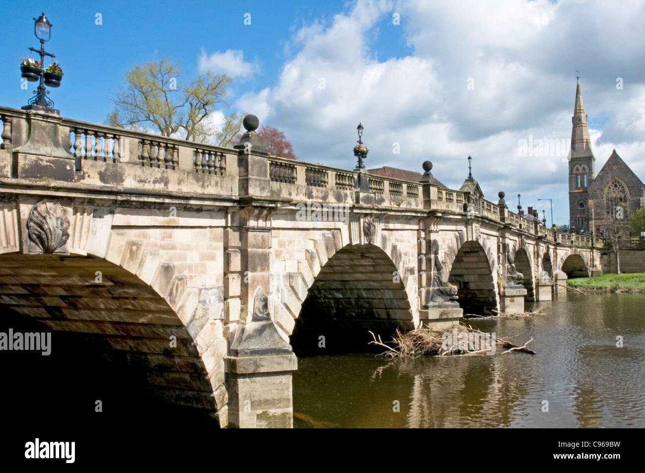The English Bridge, Shrewsbury, Shropshire Stock Photo - Alamy