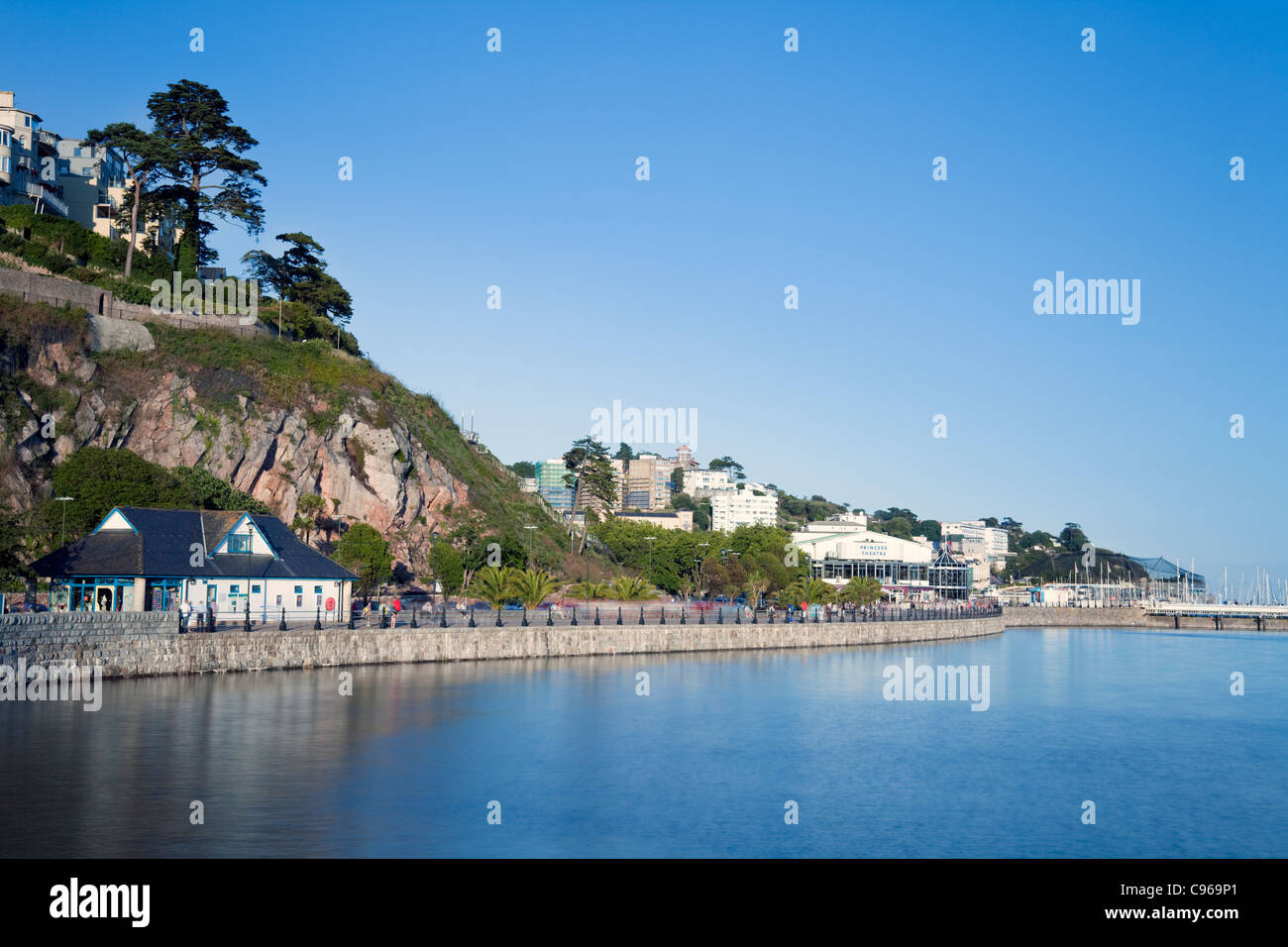 England Devon Torquay Seafront with Princess Pier and the marina Stock Photo