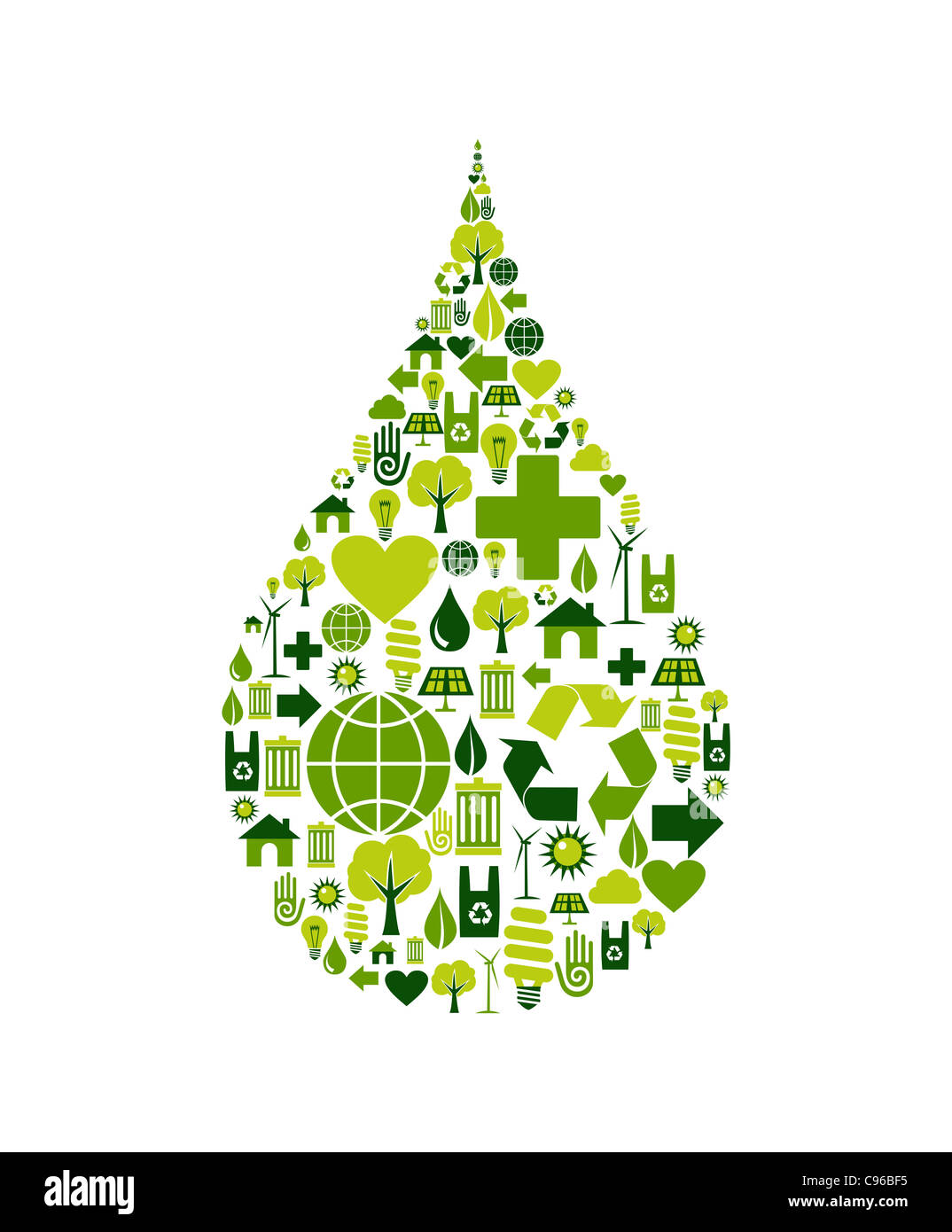 Earth made ecology icons hi-res stock photography and images - Alamy