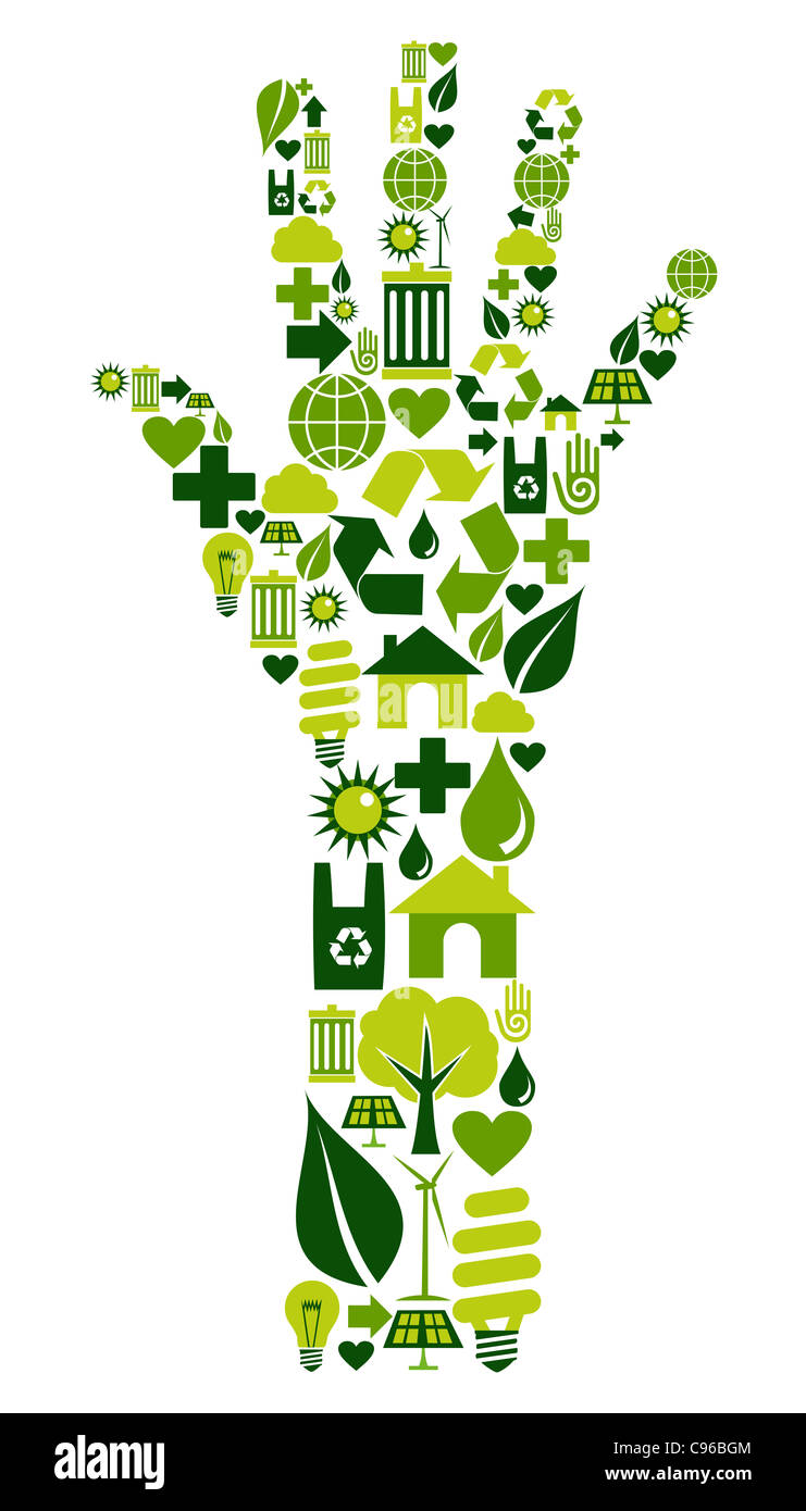 Environment symbols icons tree recycling hi-res stock photography and ...