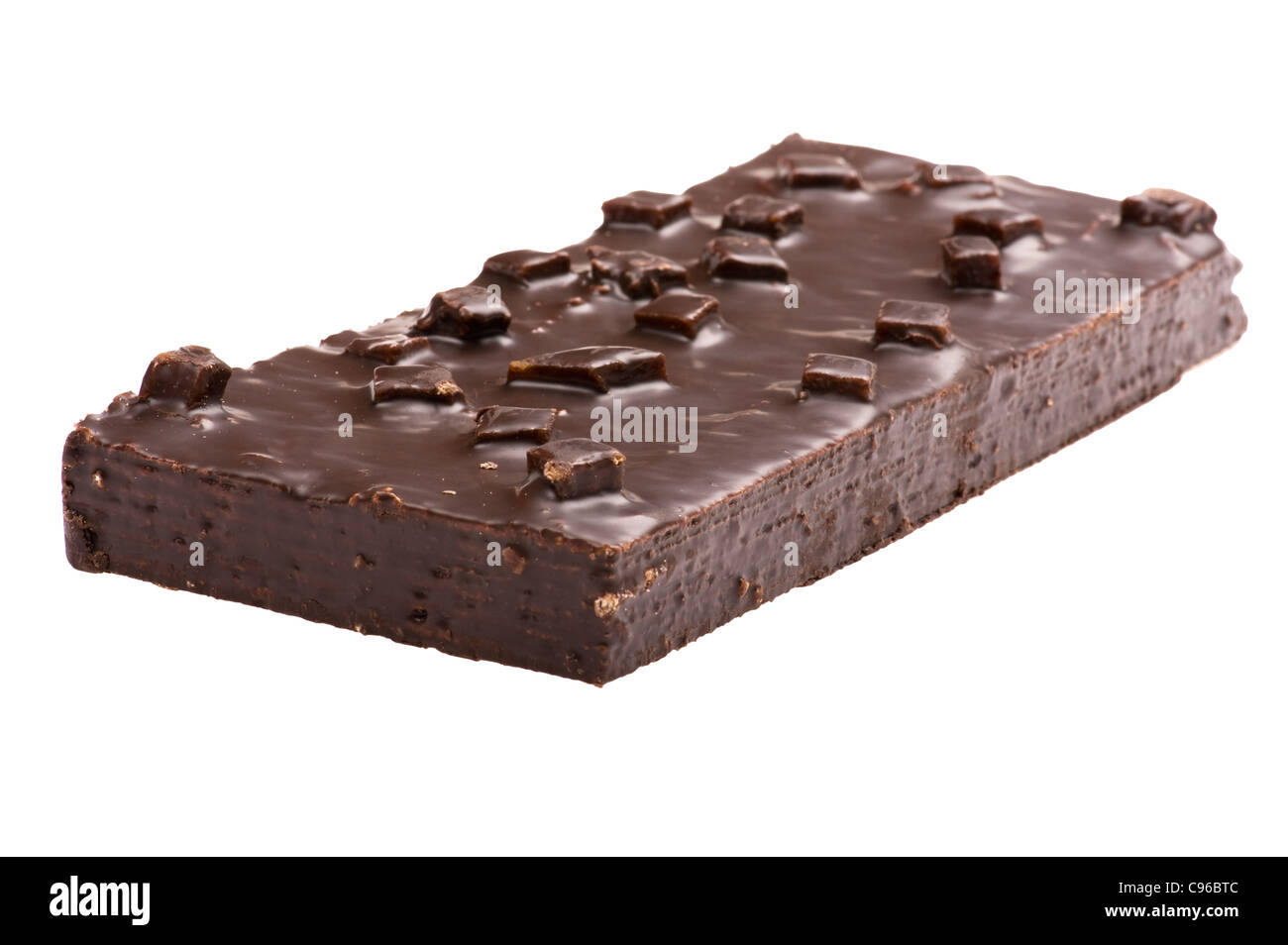 object on white - food chocolate wafer cake Stock Photo