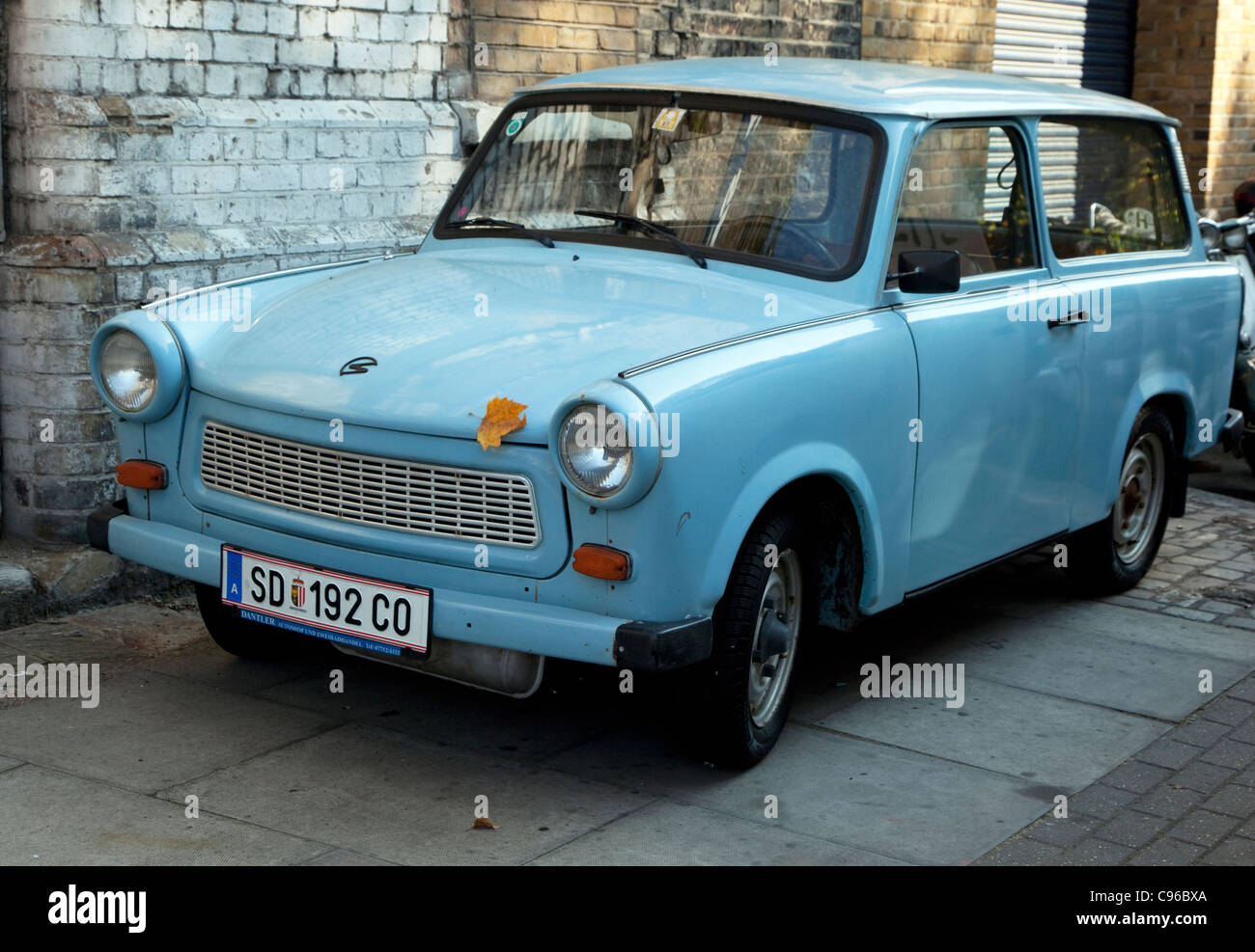 Trabant car made in East Germany photographed in London Stock Photo