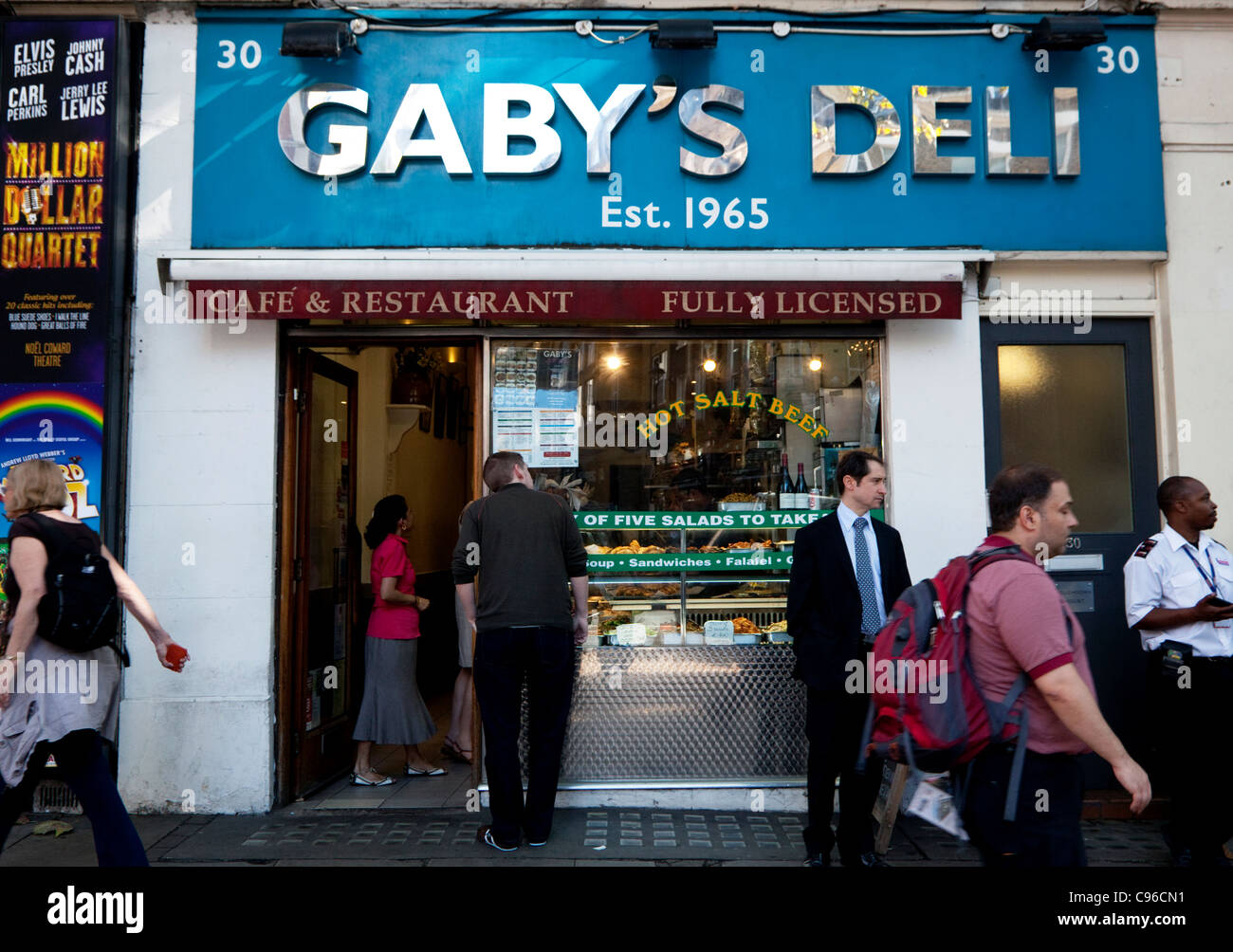 Gaby's famous deli in Charing Cross Road, London, is threatened with closure Stock Photo