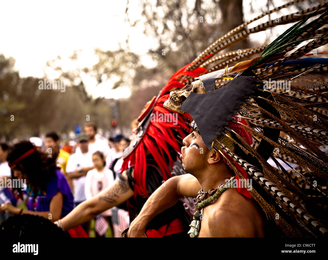 Aboriginal Mexican Dancers Stock Photo