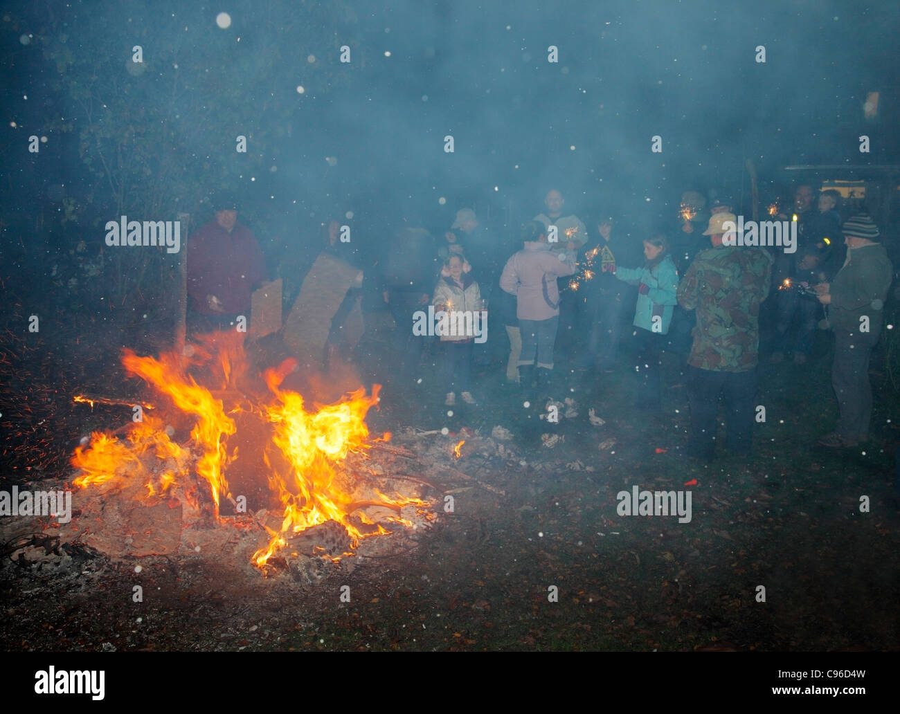 Bonfire Party. Stock Photo