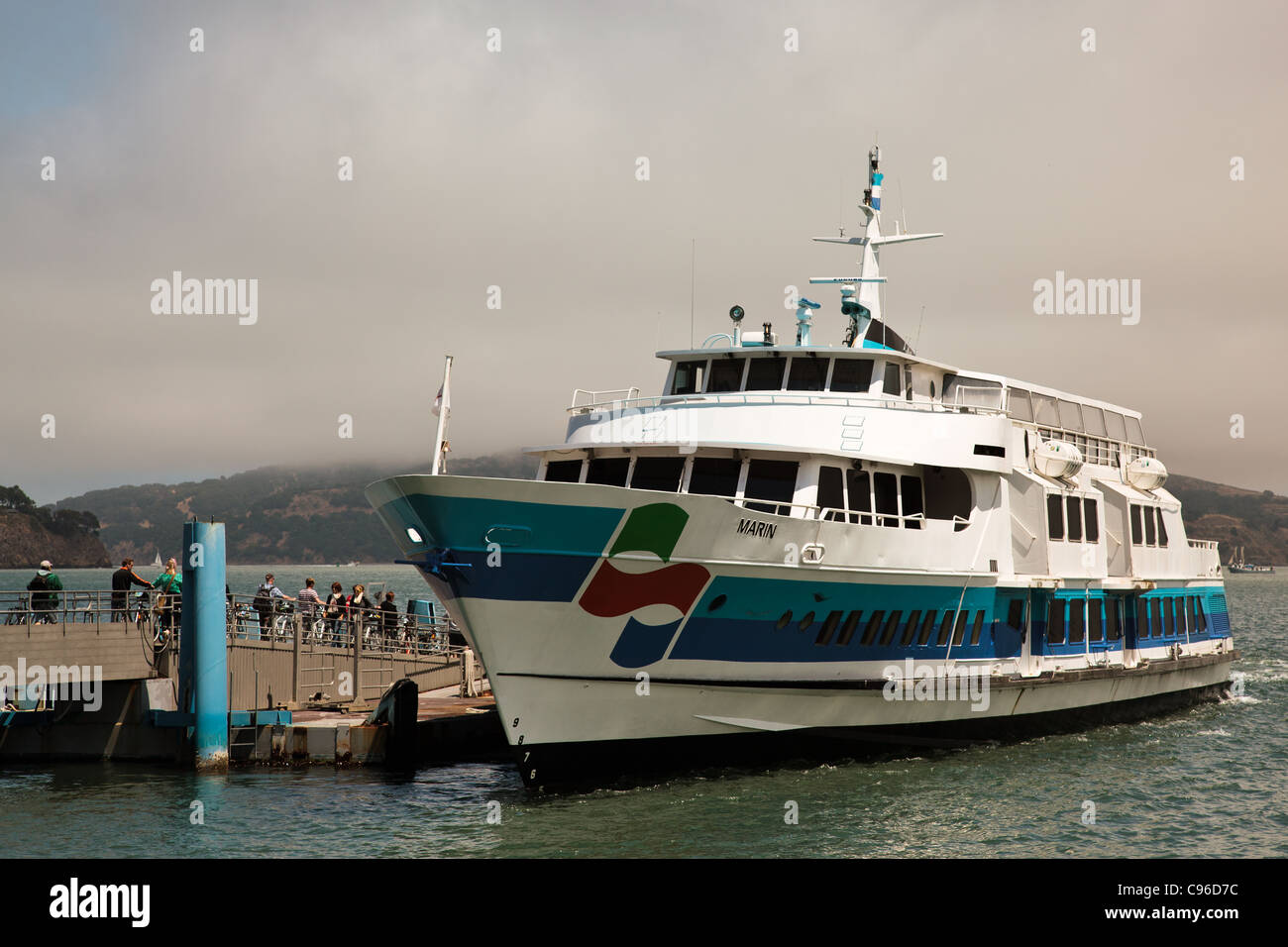 Ferry from Sausalito to san francisco Stock Photo Alamy
