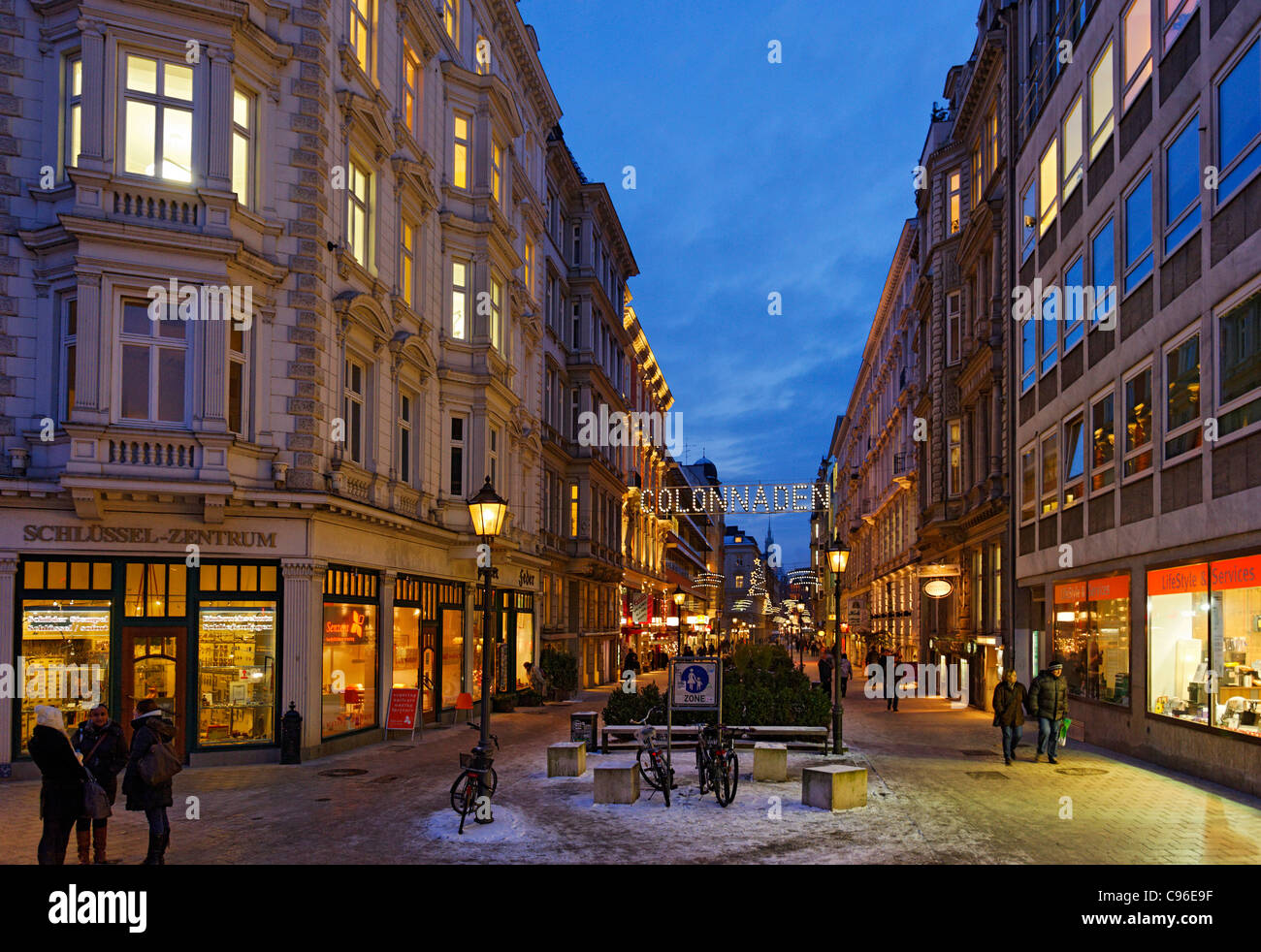 Colonnaden shopping street, downtown, Hanseatic city of Hamburg