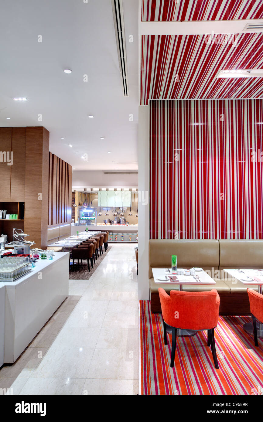 Modern Thai Hotel Restaurant Interior Stock Photo