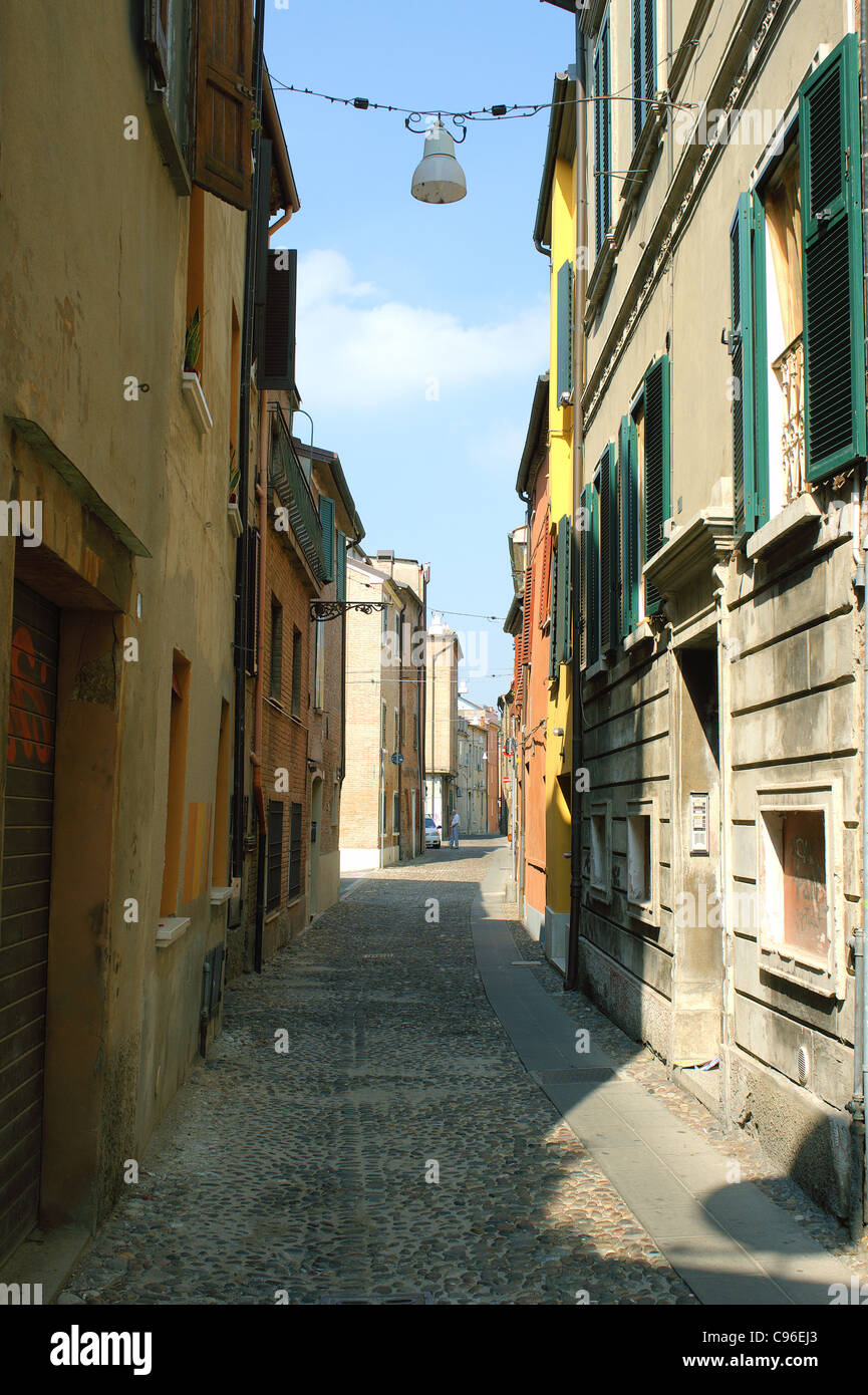 The lane in Ferrara Italy Stock Photo