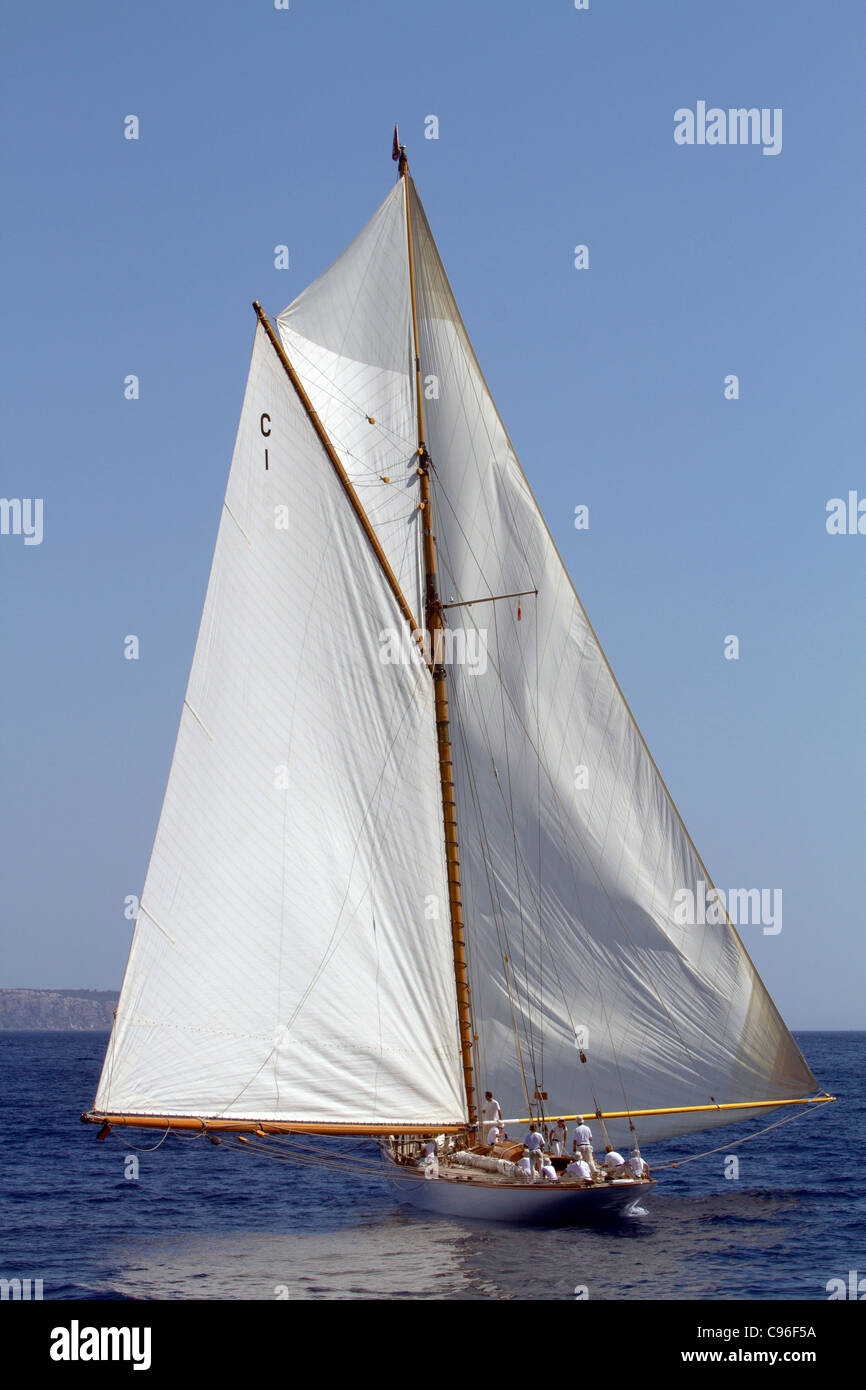 Classic yacht sail boat sailing Cup regatta Palma de Mallorca Majorca