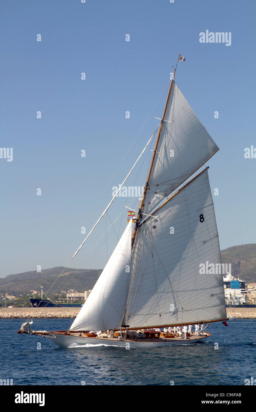 Classic yacht sail boat sailing Cup regatta Palma de Mallorca Majorca