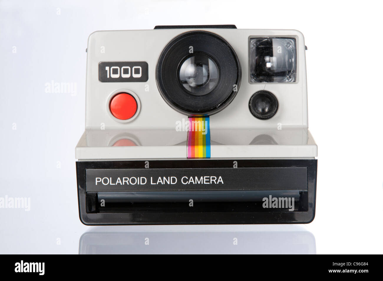 A 1970's polaroid 1000 instant snapshot camera photographed against a white  background Stock Photo - Alamy