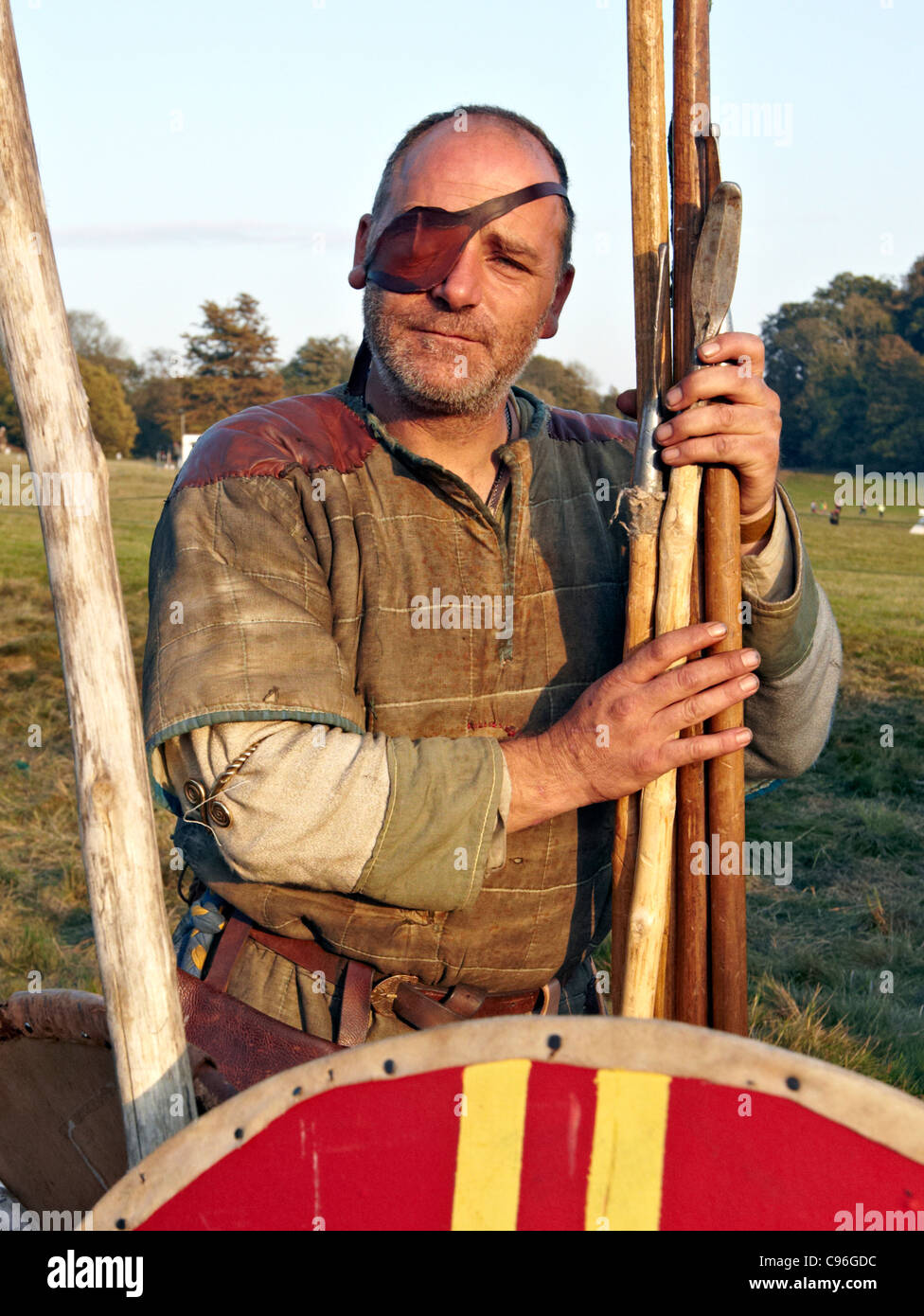 Medieval Archer Encampment Battle East Sussex UK Stock Photo