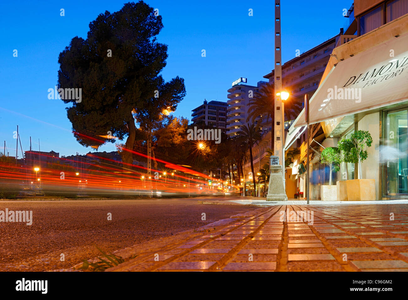 Evening mood in the port of