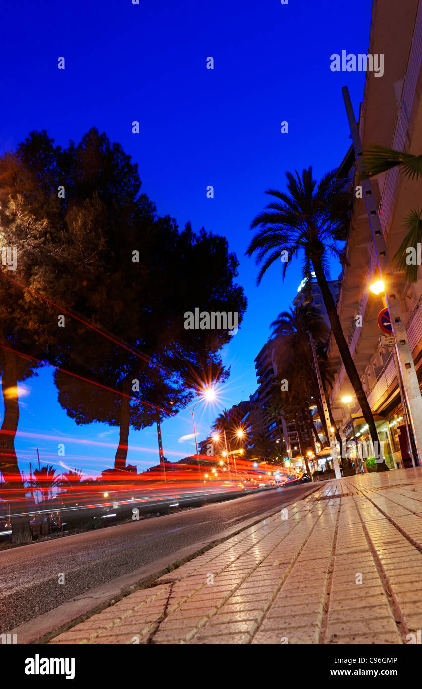Evening mood in the port of Palma, lifestyle, Avinguda de Gabriel Roca ...