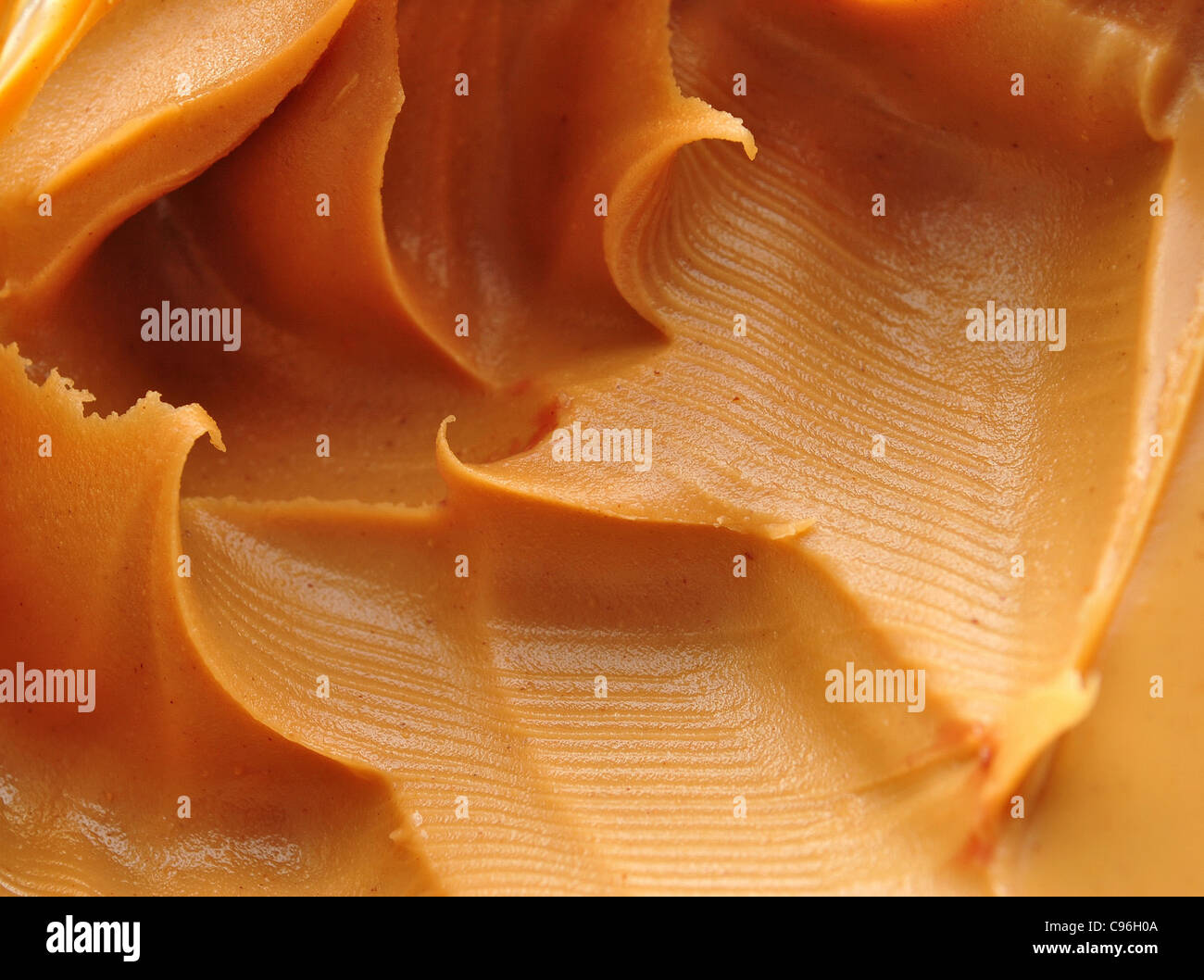Open Jar of Peanut Butter Stock Photo
