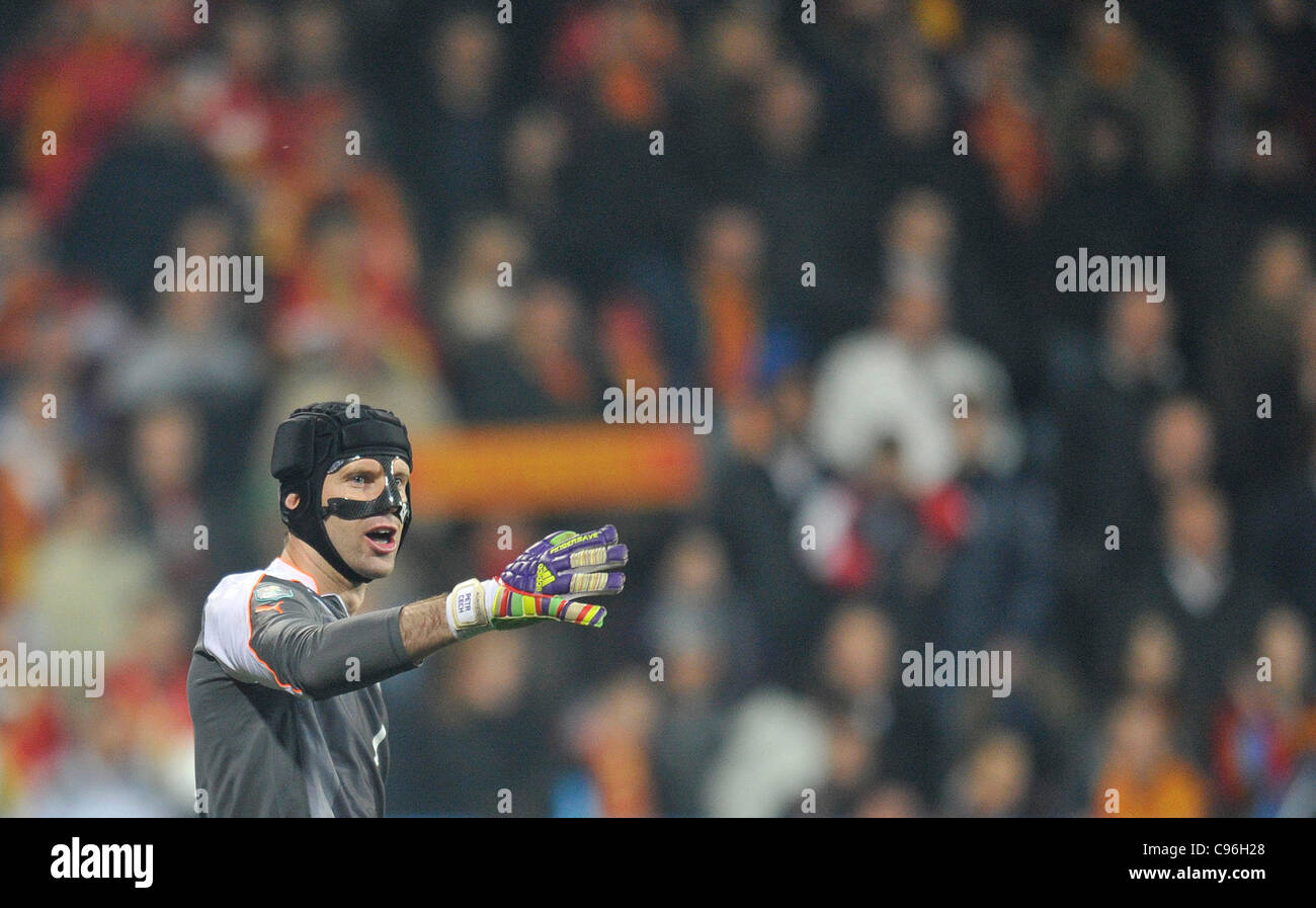 Czech national soccer goalkeeper Petr Cech during the second leg Euro ...