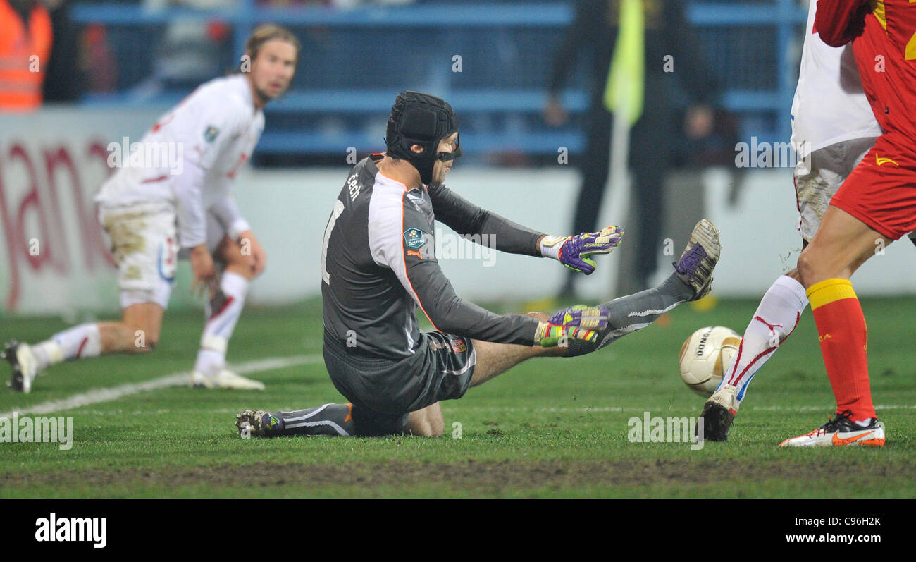 Czech national soccer goalkeeper Petr Cech during the second leg Euro ...
