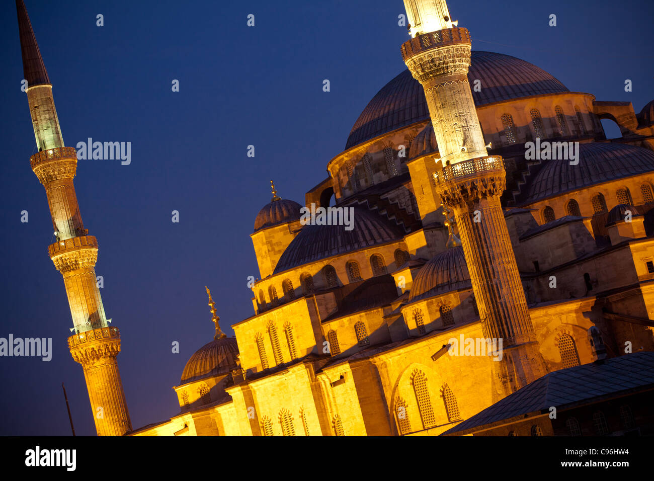 Sultan Ahmed Mosque (Blue Mosque) at Sunset Stock Photo - Alamy