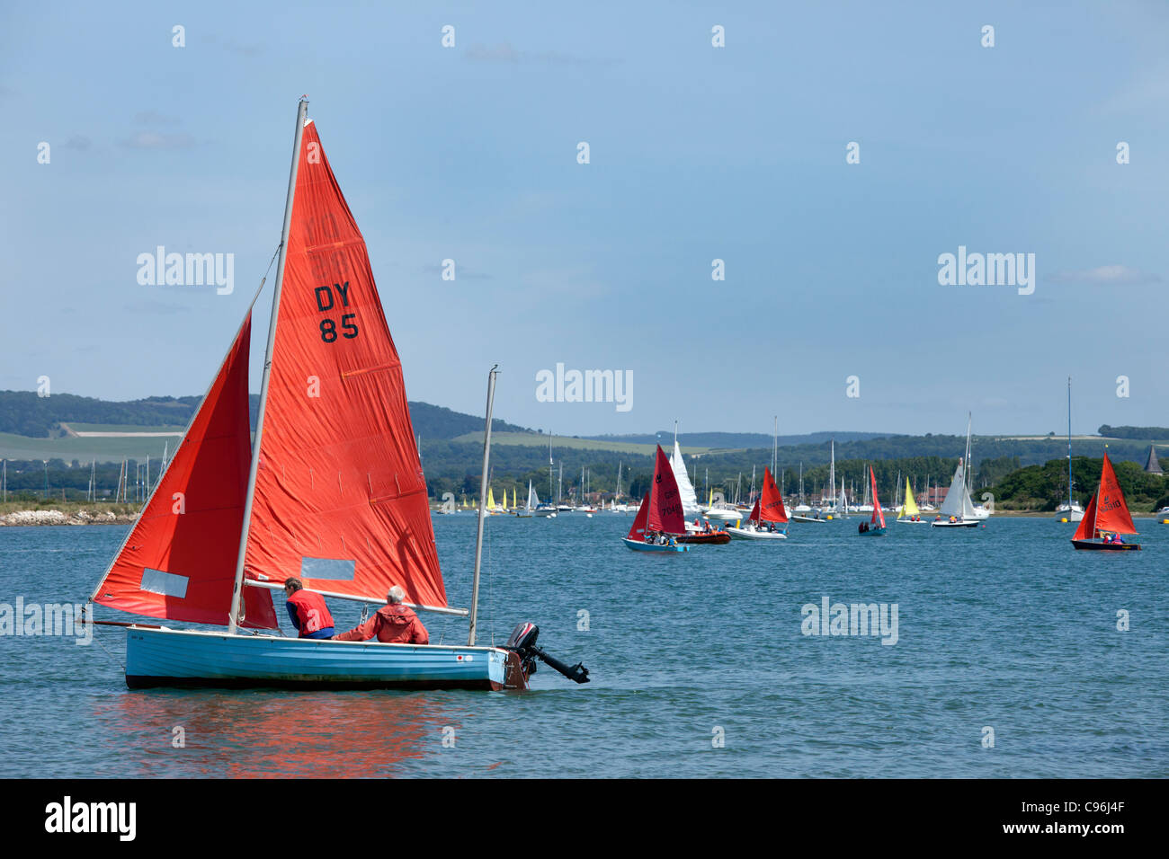 Boats in Chichester Harbour, Itchenor, West Sussex Stock Photo