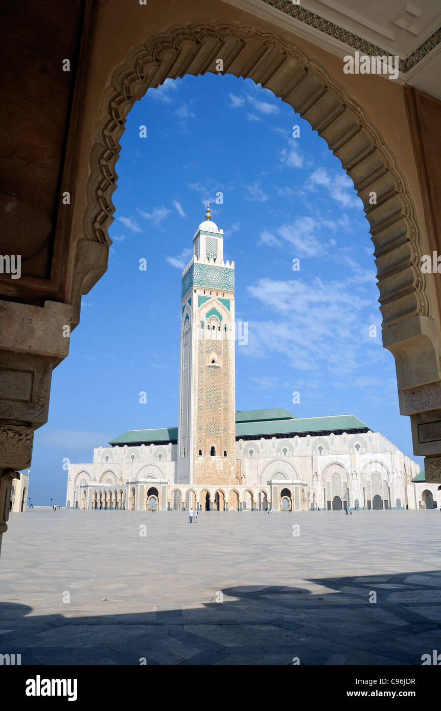 The Hassan II mosque in Casablanca, Morocco, is one of the largest
