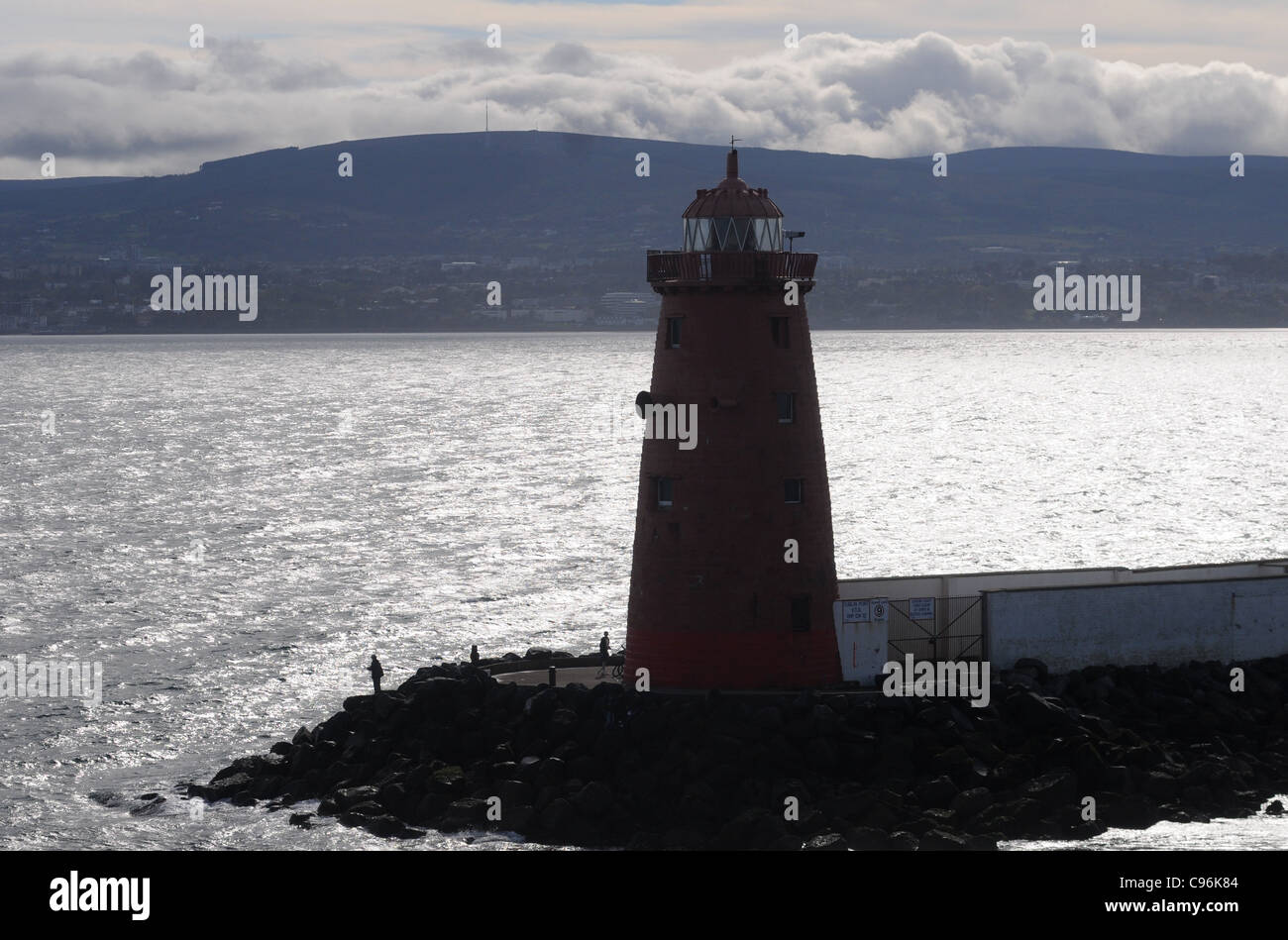 Poolbeg Lighthouse, Dublin Bay, Ireland Stock Photo Alamy