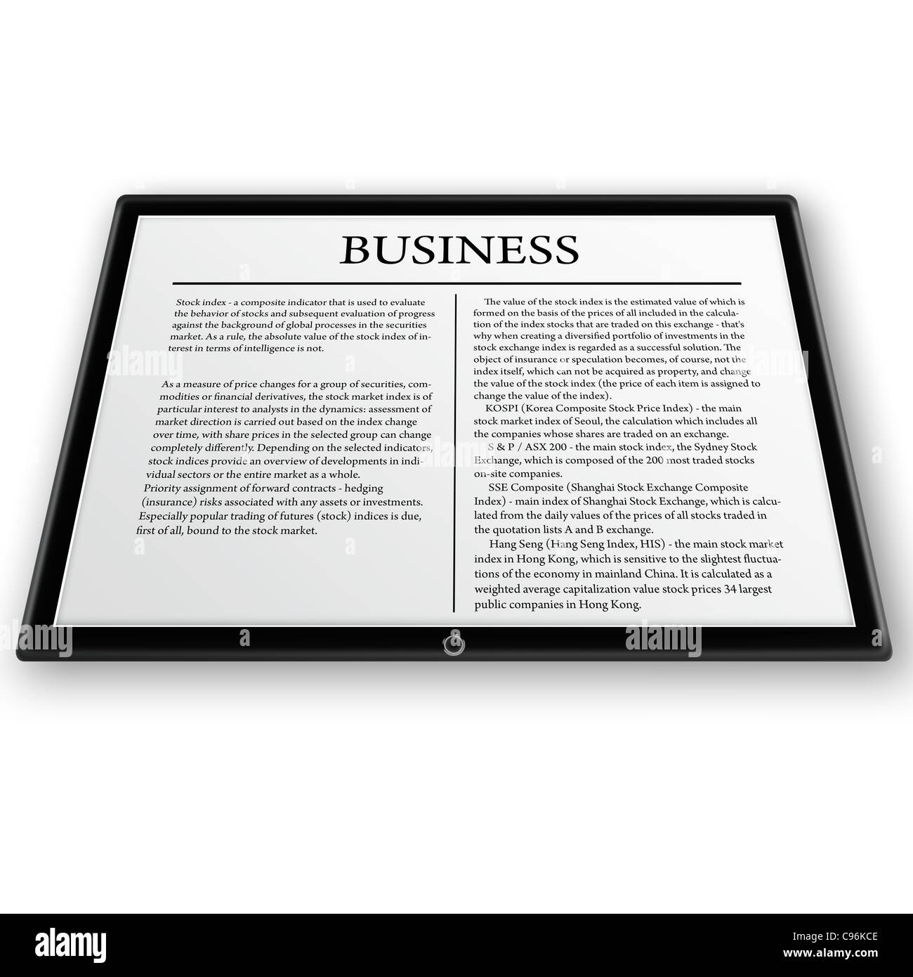 News tablet hi-res stock photography and images - Alamy