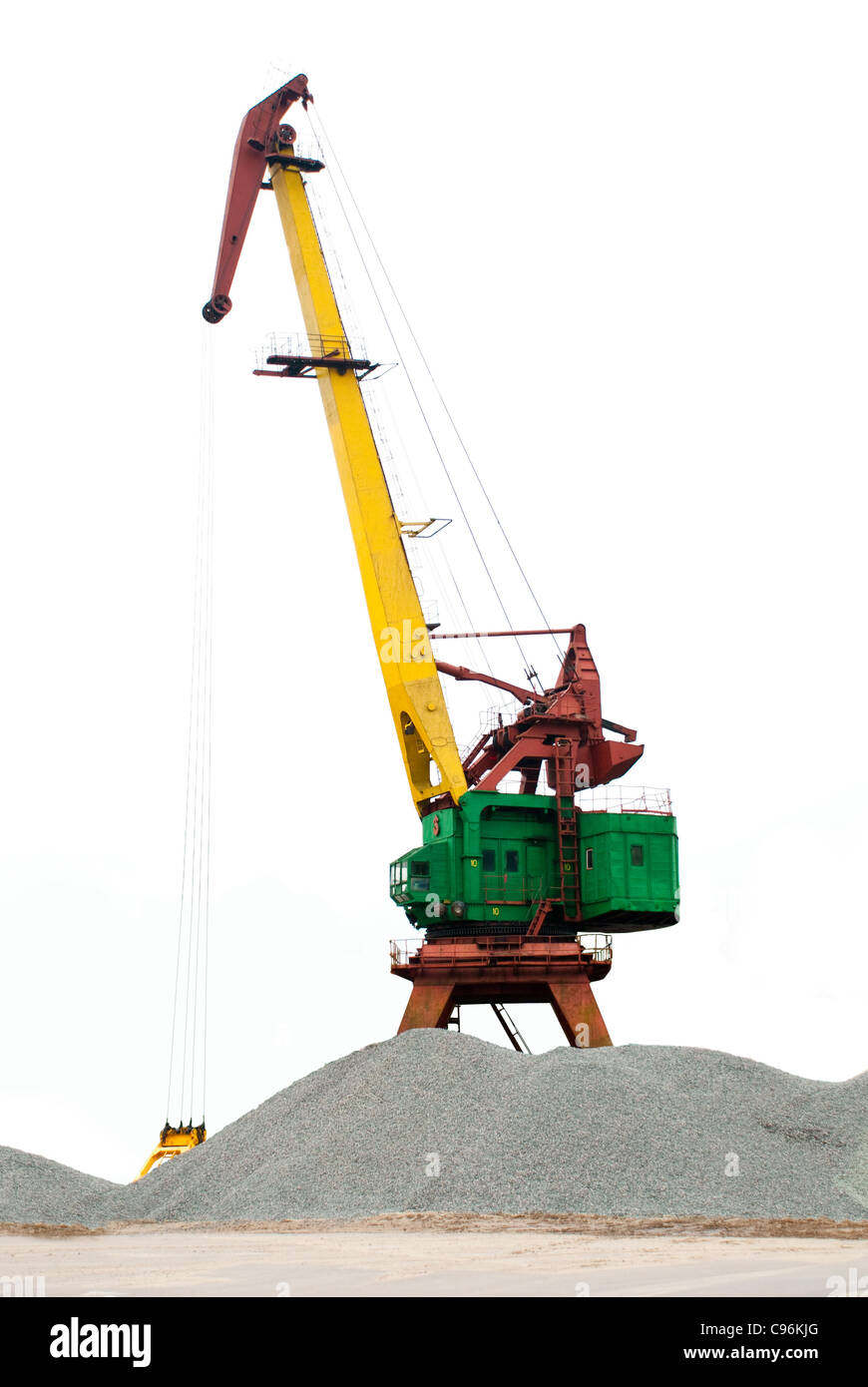 Heavy duty crane. Heavy machinery and all things related to it. Stock Photo