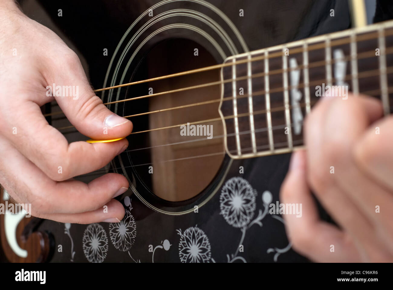 Solo played on guitar. All kinds of musical instruments in different