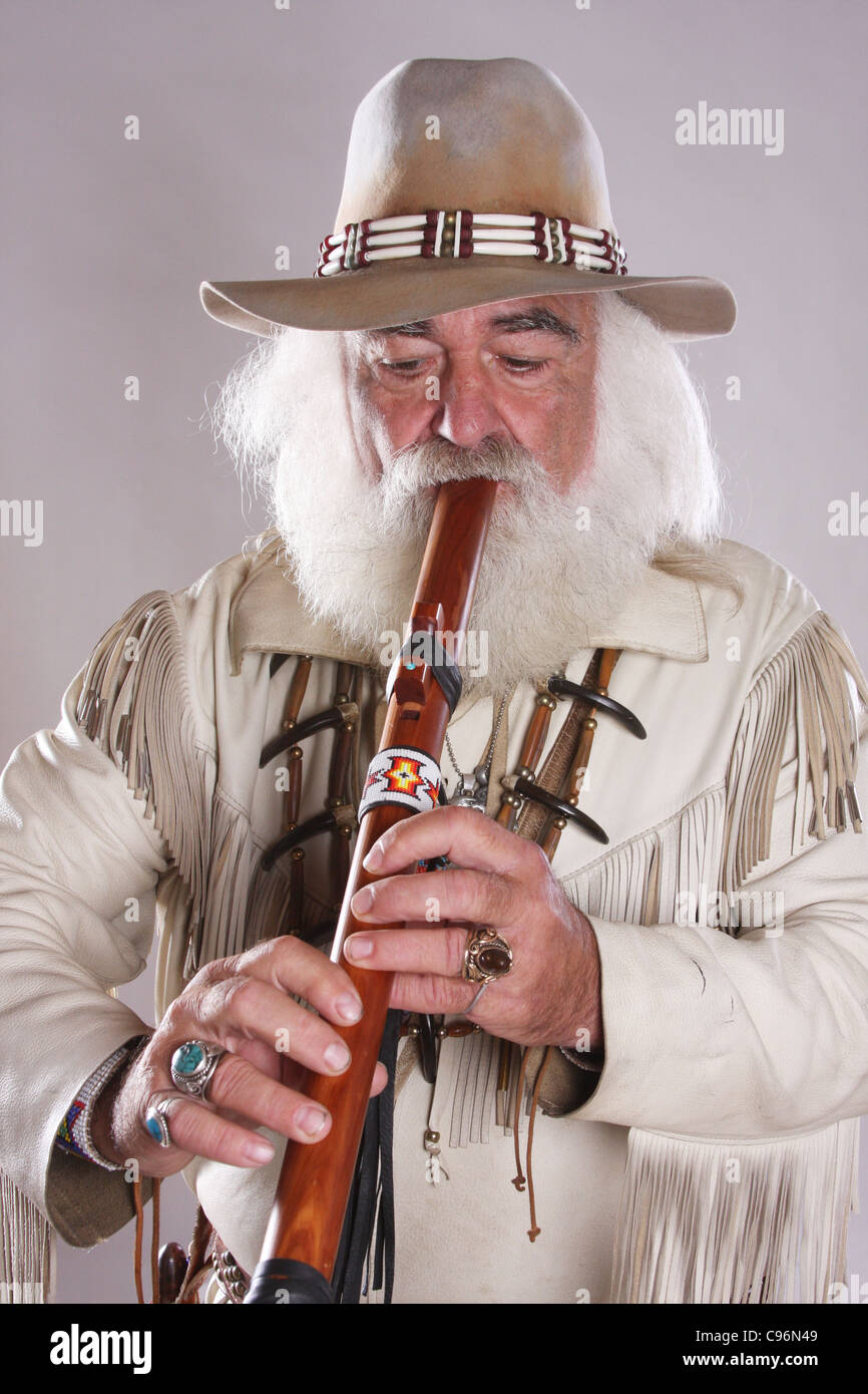 Native american flute player hires stock photography and images Alamy