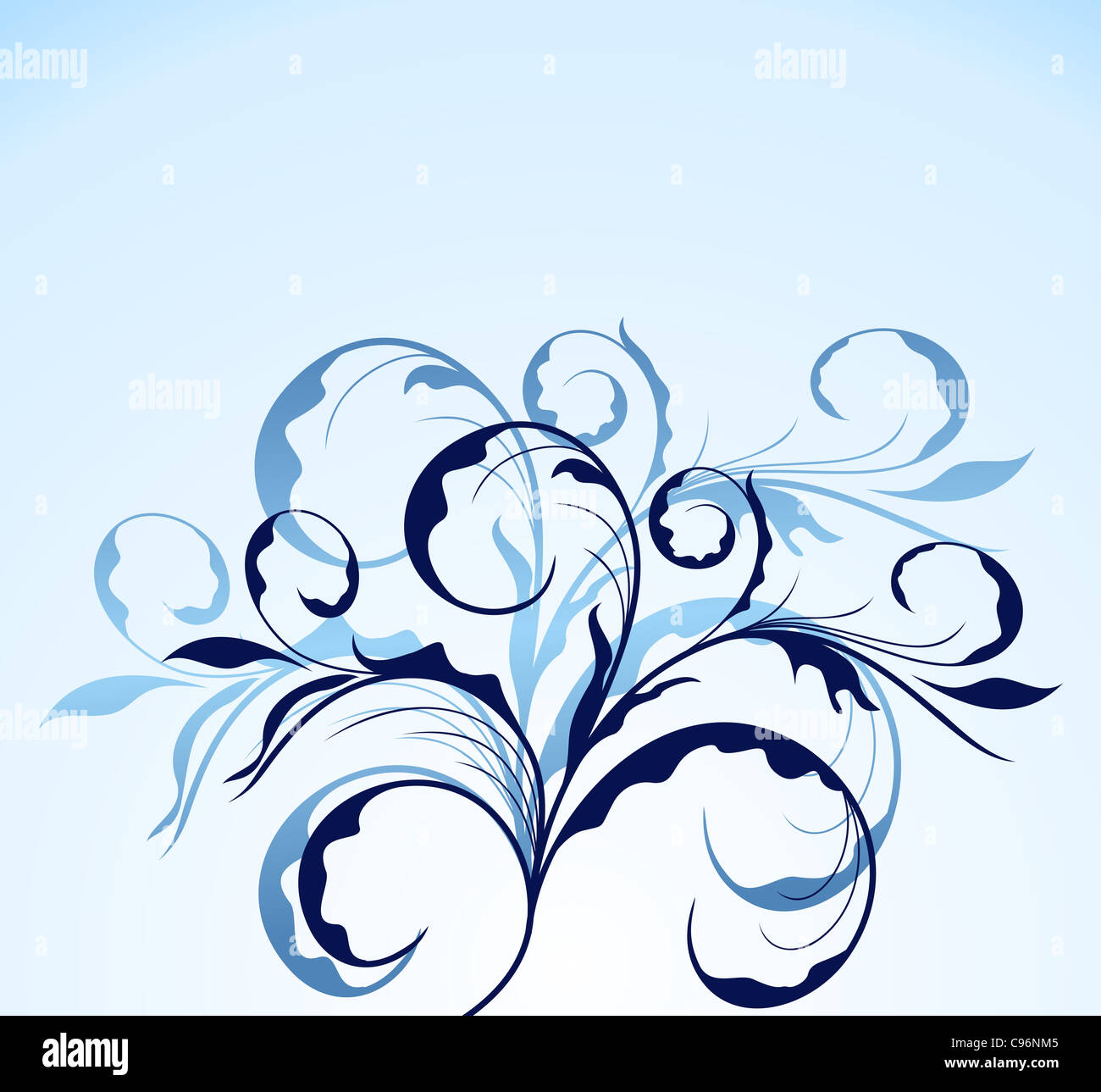 Illustration flourish background, floral elements. Vector Stock Photo ...