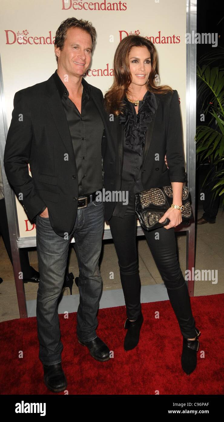 Cindy Crawford, Randy Gerber at arrivals for THE DESCENDANTS Premiere, Samuel Goldwyn Theater at AMPAS, Los Angeles, CA November 15, 2011. Photo By: Dee Cercone/Everett Collection Stock Photo
