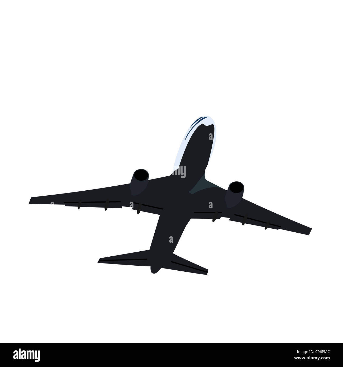 Realistic illustration aircraft - vector Stock Photo