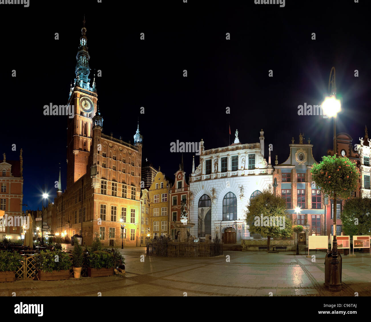 The Town Hall and Artus Court in Gdansk, Poland. Stock Photo