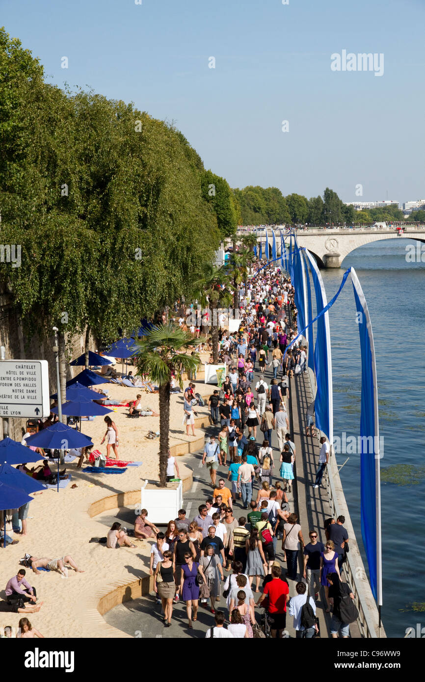 Paris Plage Recreation Area In Paris France Stock Photo